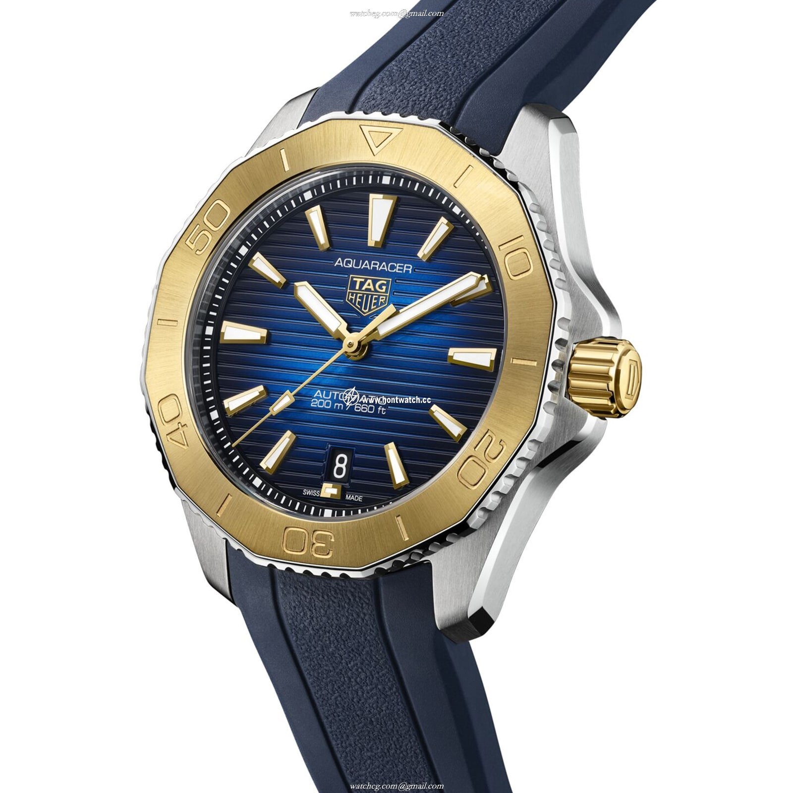 TAG Heuer Aquaracer WBP2150.FT6210 | 40mm Blue Automatic Watch - Image 2