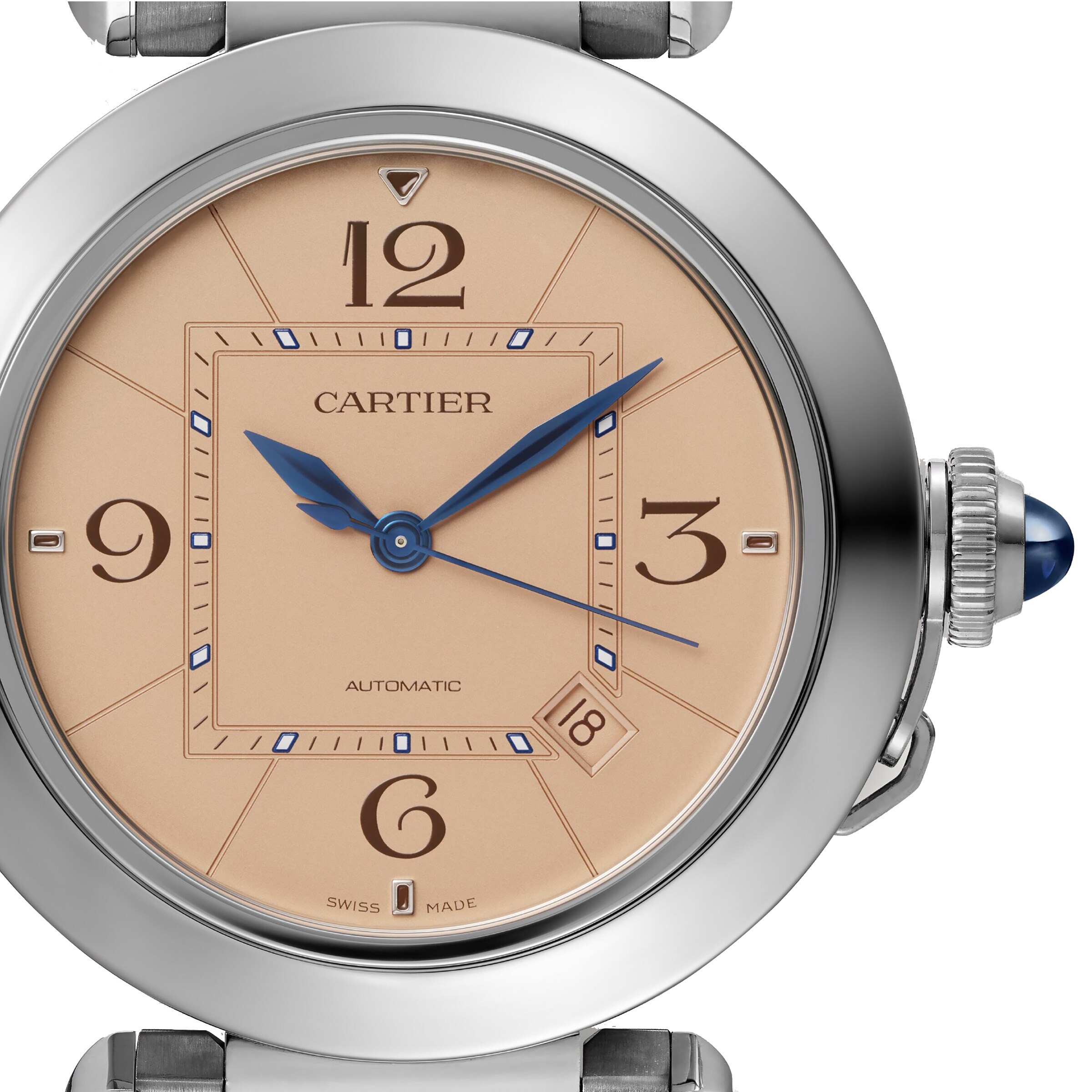Cartier Pasha de Cartier WSPA0040 - 41mm Steel Automatic Pink Dial Watch - Image 4