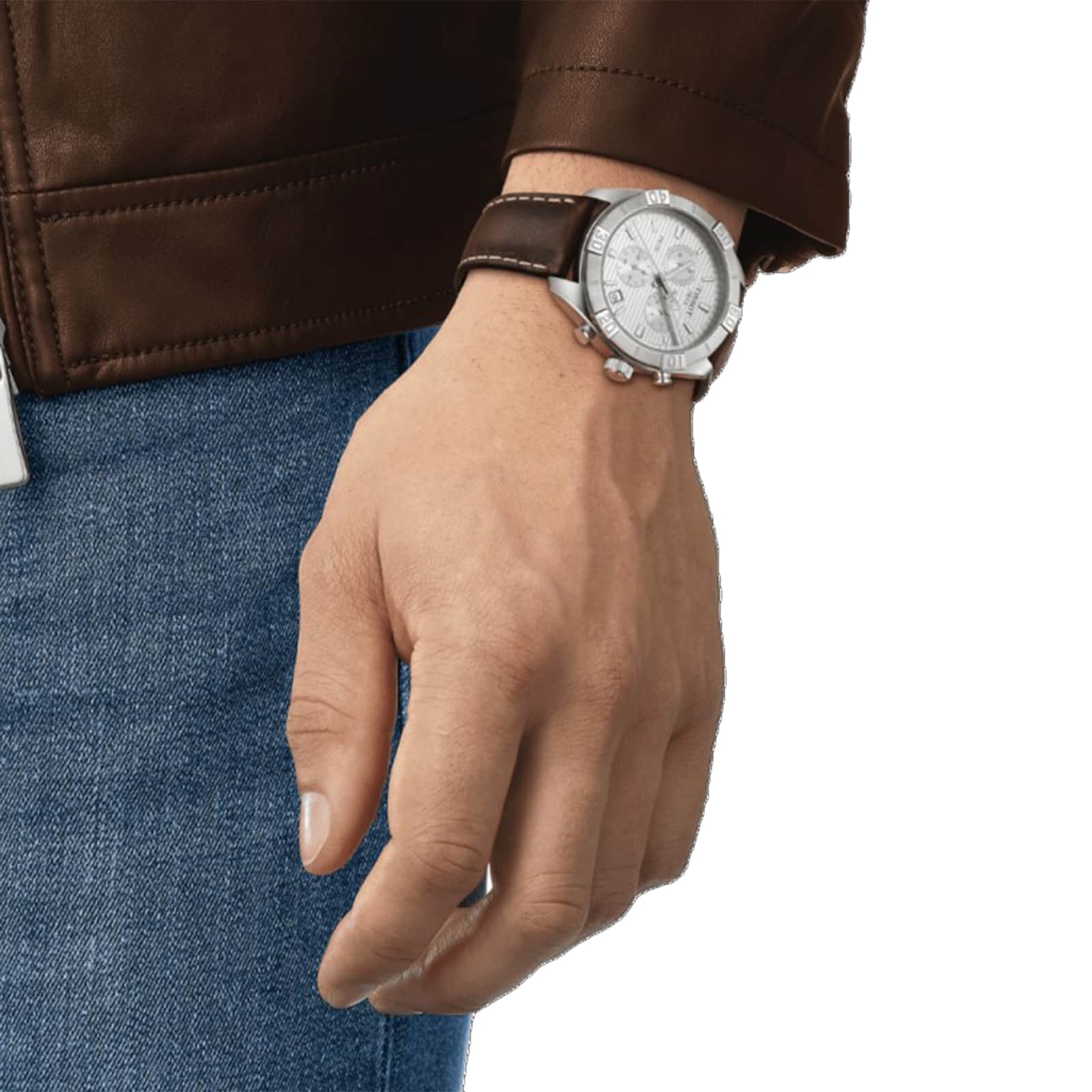 Tissot PR 100 Silver Dial 44mm Stainless Steel Quartz Watch - For Him - Image 4