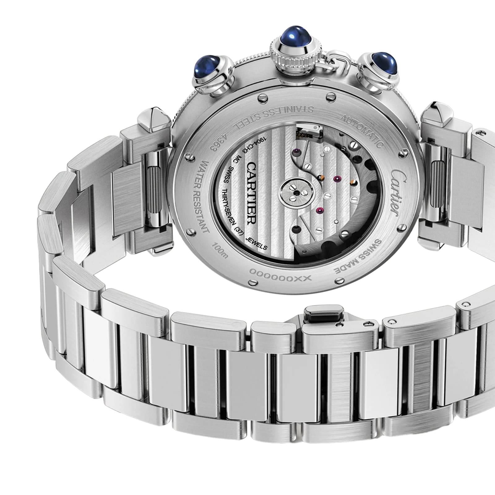 Cartier Pasha de Cartier WSPA0039 - 41mm Steel Automatic Blue Watch - Image 3