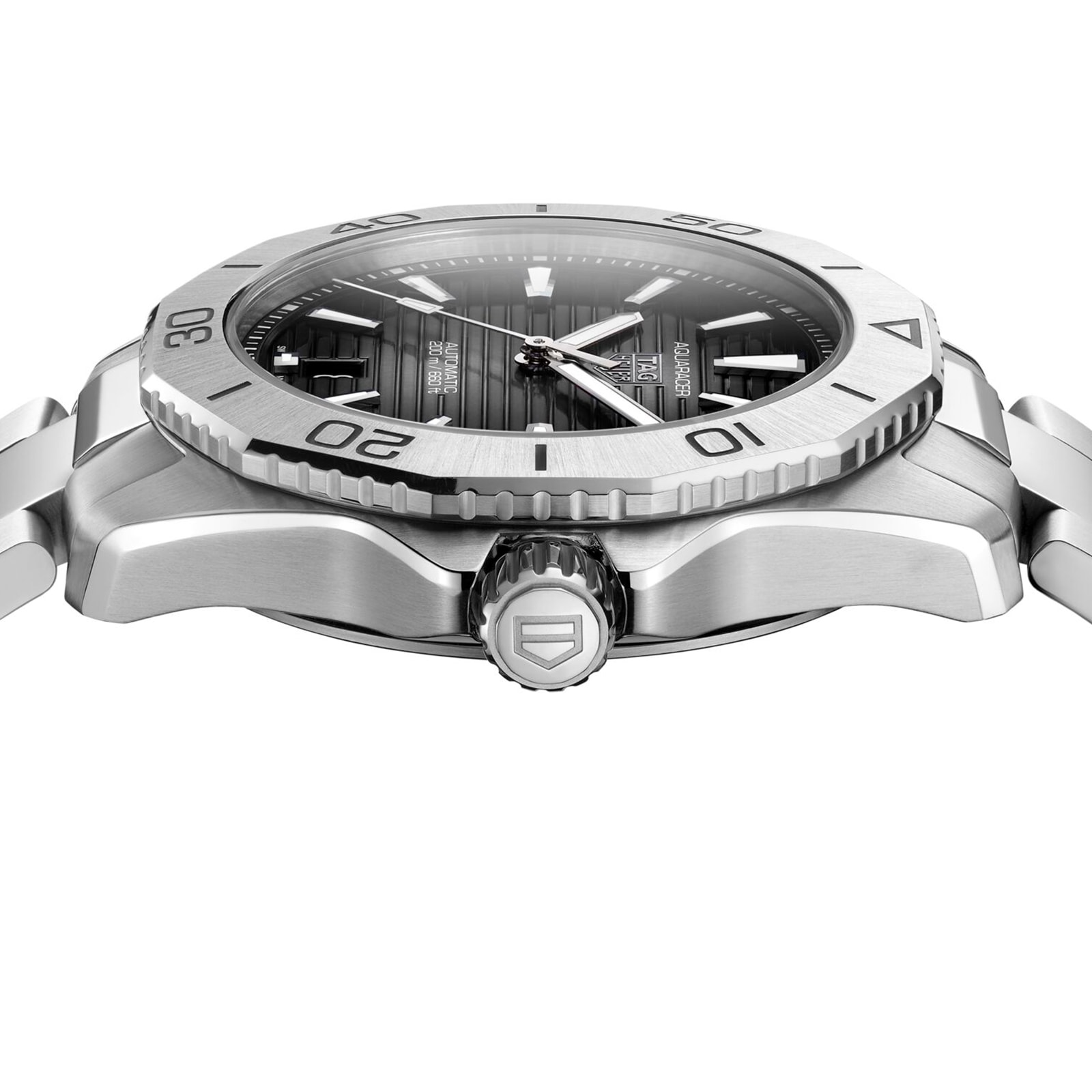 TAG Heuer Aquaracer WBP2110 Automatic Watch - 40mm Black Dial Stainless Steel - Image 3