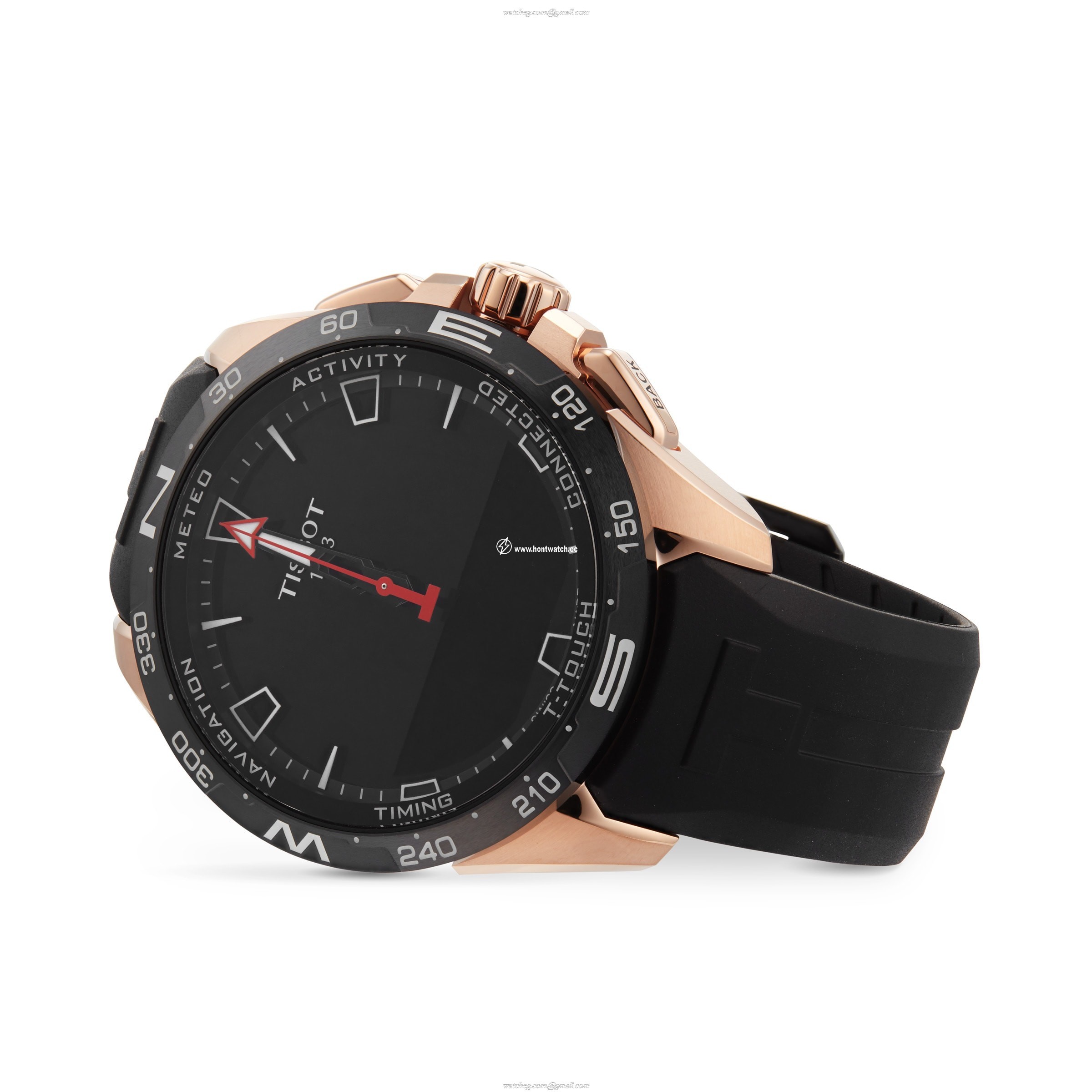 Tissot T-Touch Connect Solar Titanium Smart Watch - 47.5mm Black Silicone - Image 2