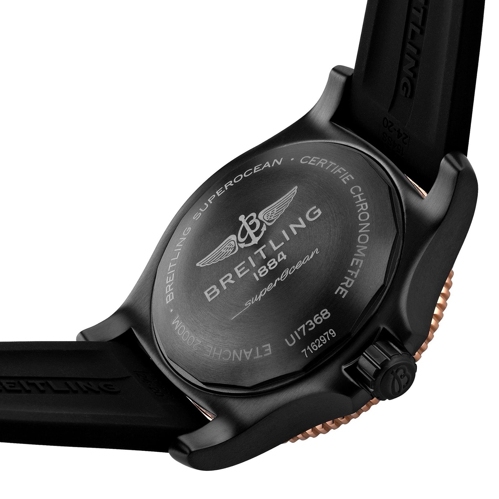 Breitling Superocean Automatic 46mm Black Dial - Stainless Steel Rubber Strap - Image 4