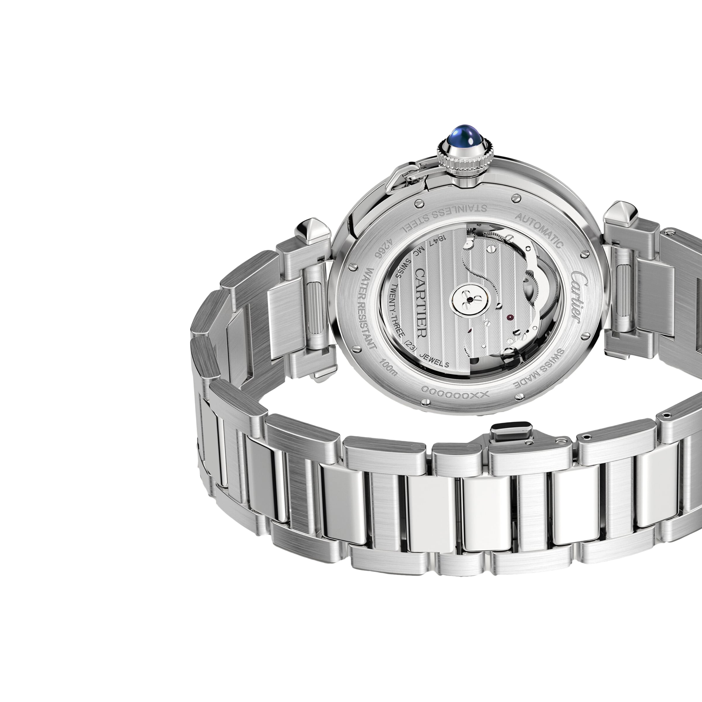 Cartier Pasha de Cartier WSPA0038 - 41mm Steel Automatic Blue Watch - Image 3