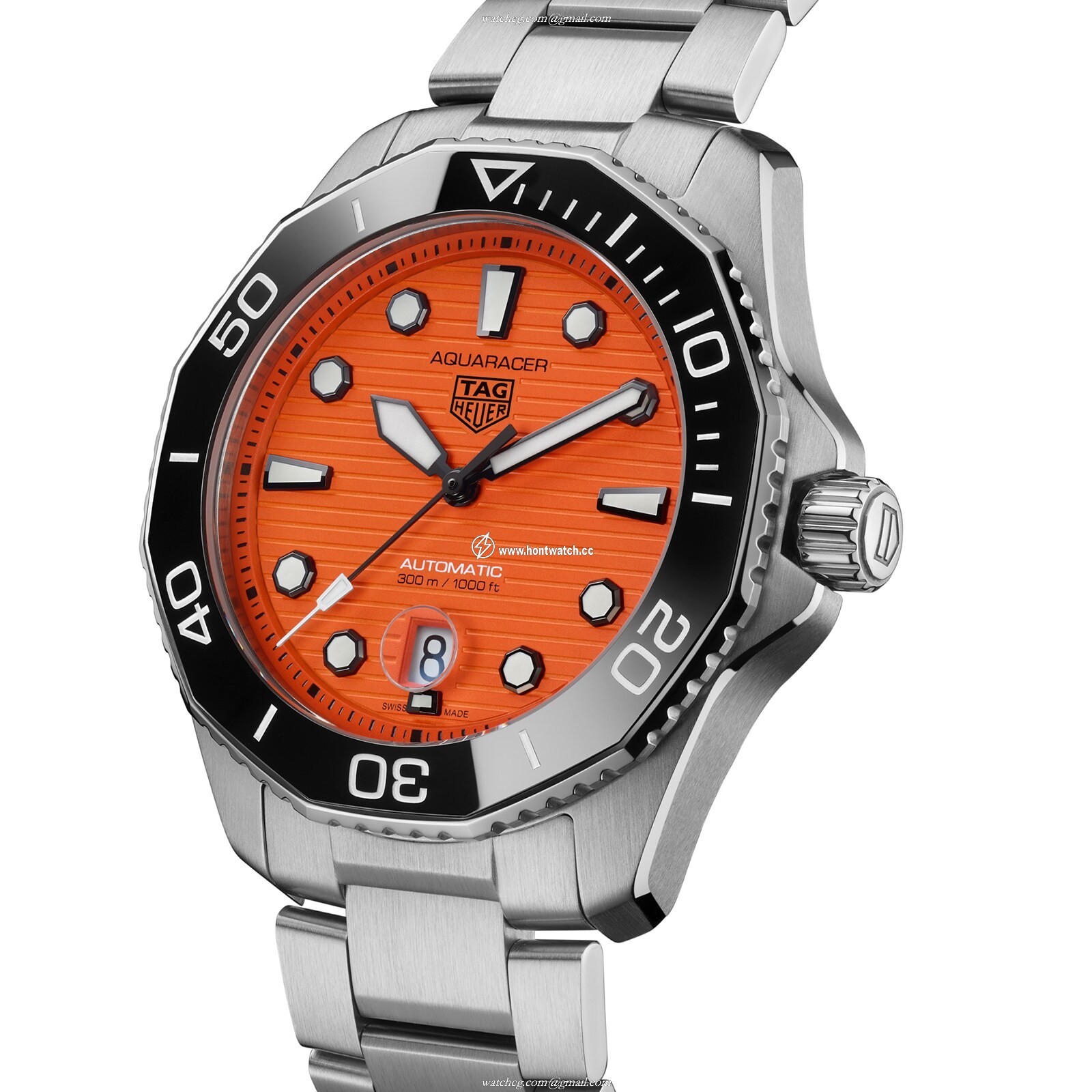 TAG Heuer Aquaracer Automatic - Orange Dial - 43mm Stainless Steel - Image 2