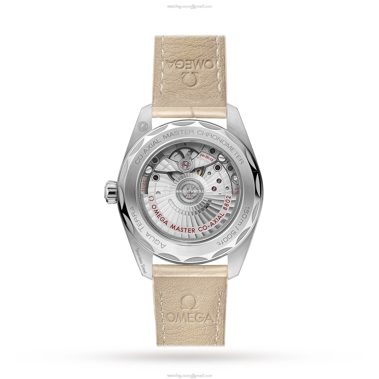 Omega Seamaster Aqua Terra 38mm Automatic - Stainless Steel Beige Dial Leather Strap - Image 2