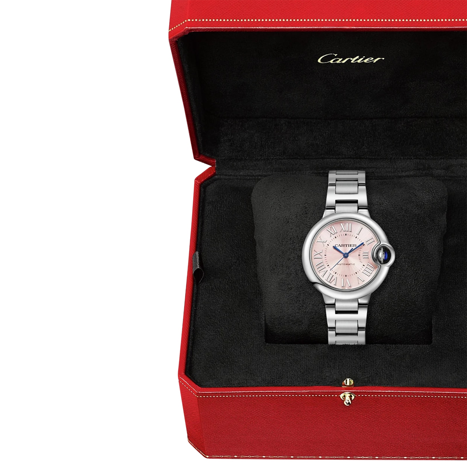 Cartier Ballon Bleu de Cartier 33mm Automatic Pink Dial Steel Watch - Image 3