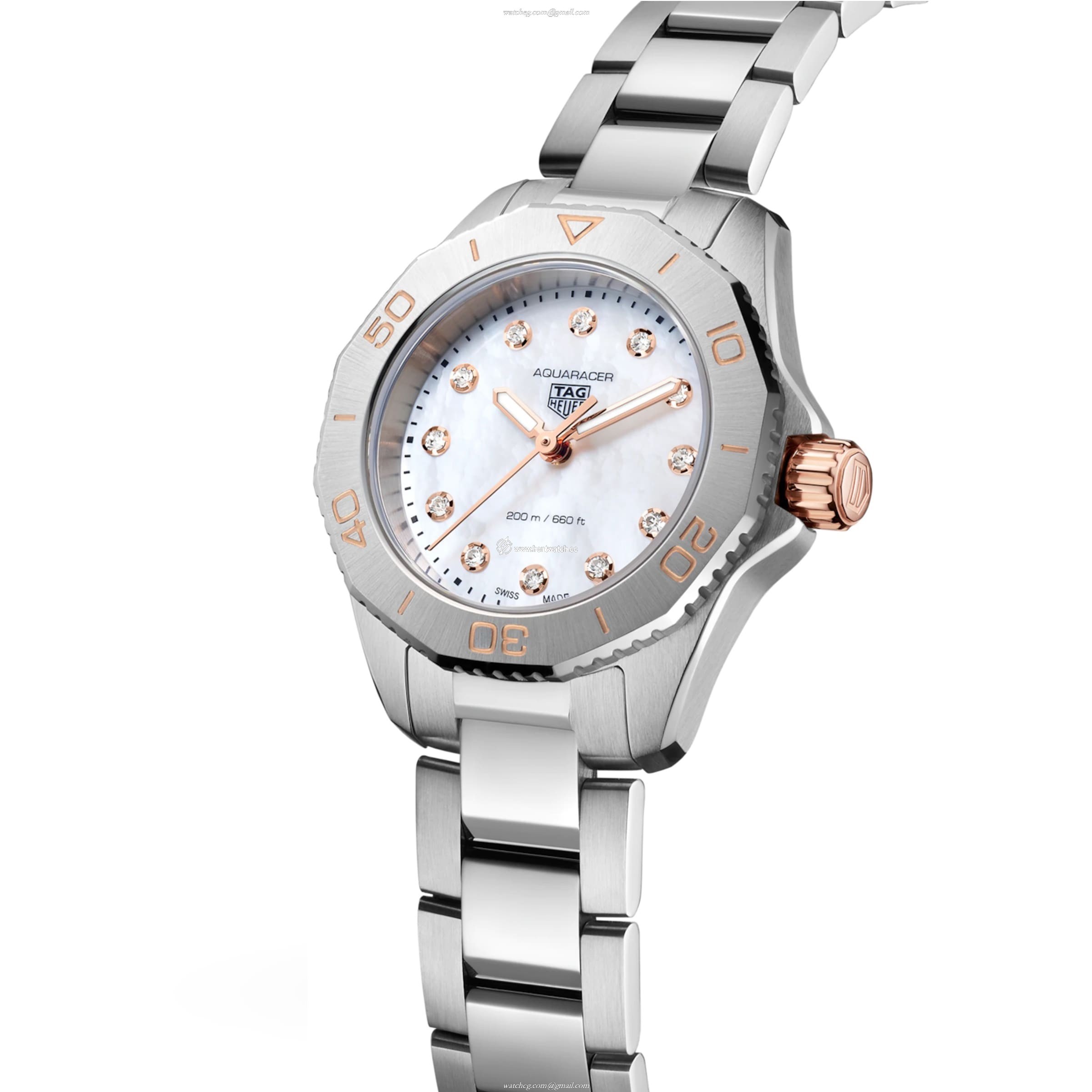 TAG Heuer Aquaracer Replica - 30mm Stainless Steel Quartz Watch - Mother of Pearl Dial - Image 2