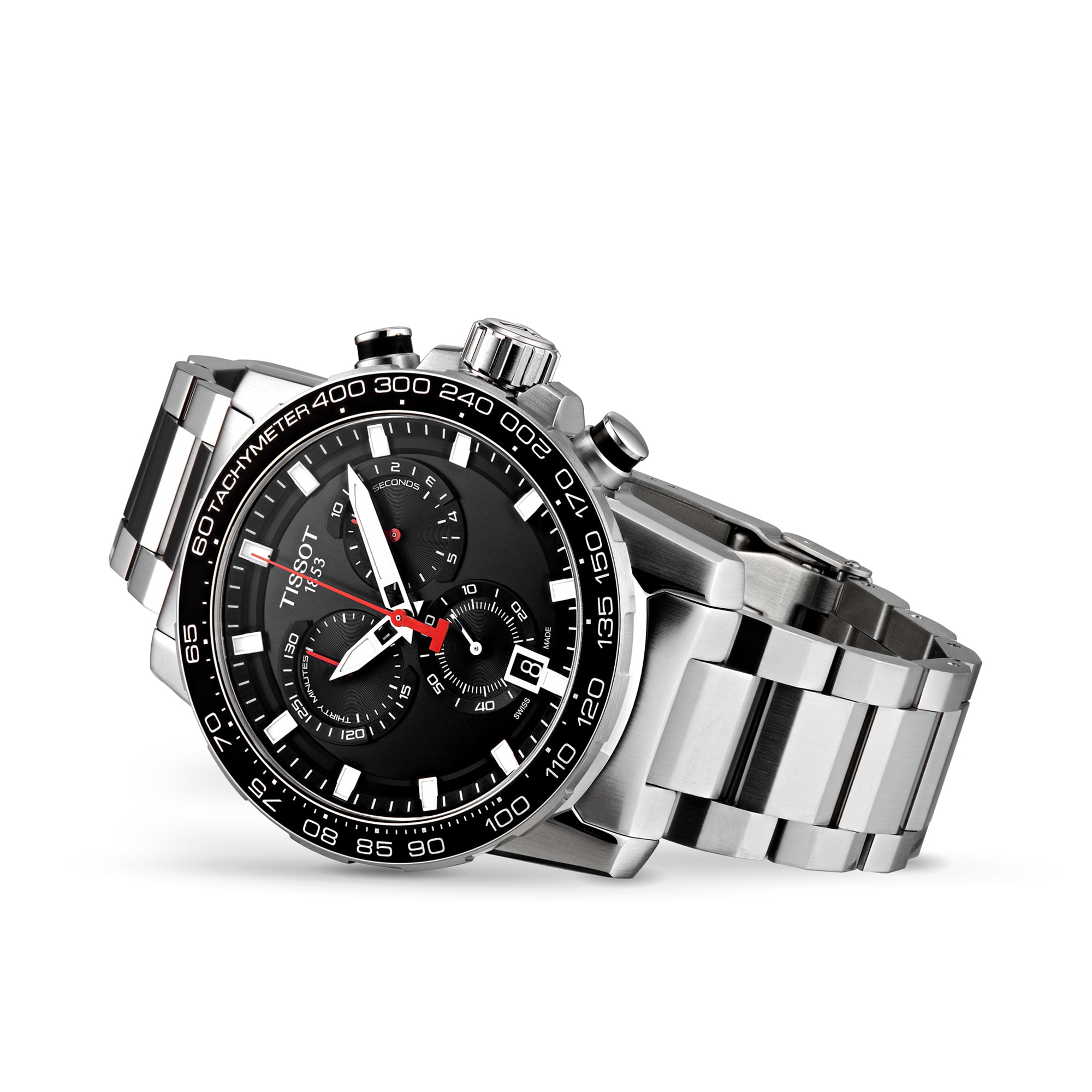 Tissot T-Sport Chrono Watch - 45.5mm Black Dial - Stainless Steel Quartz - Image 3