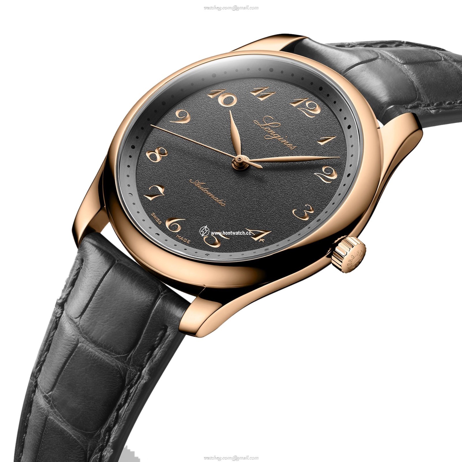 Longines Master Collection L27938732 | 18ct Rose Gold Automatic Grey Watch - Image 2
