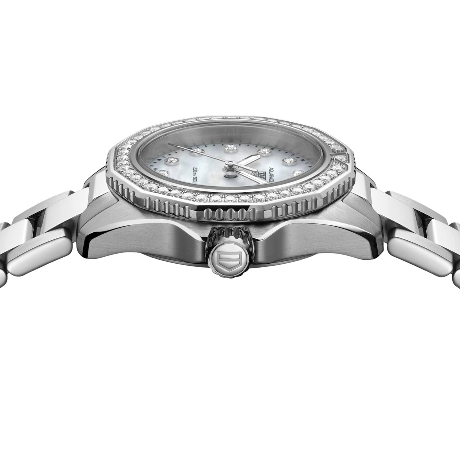 TAG Heuer Aquaracer WBP1417.BA0622 | 30mm White Dial | Diamond Bezel - Image 3