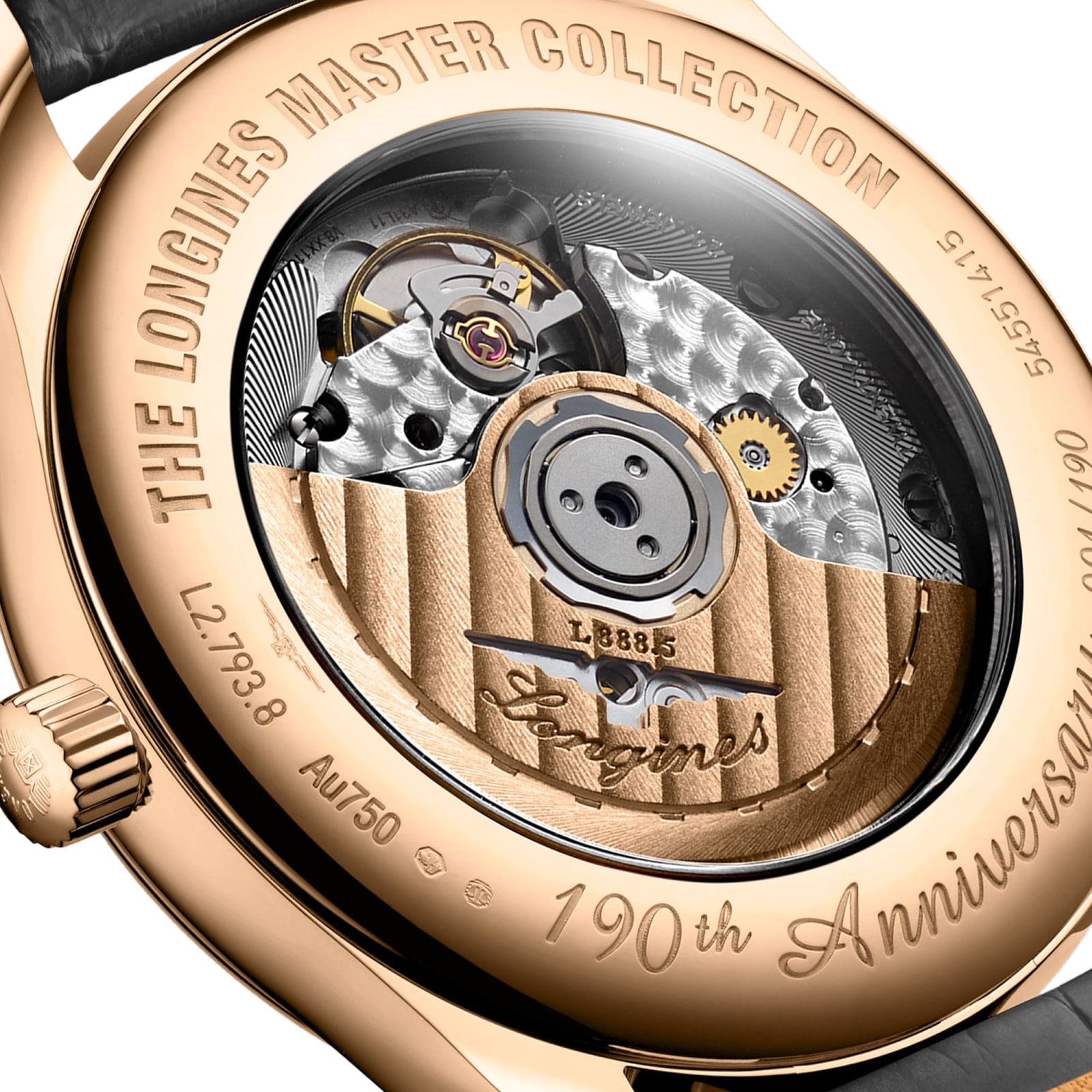 Longines Master Collection L27938732 | 18ct Rose Gold Automatic Grey Watch - Image 4