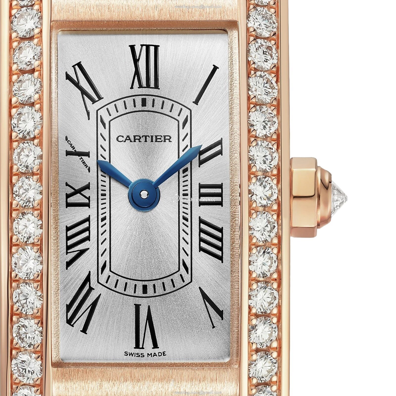 Cartier Tank Americaine WJTA0041 Rose Gold Quartz Silver Watch | 15.5mm - Image 2