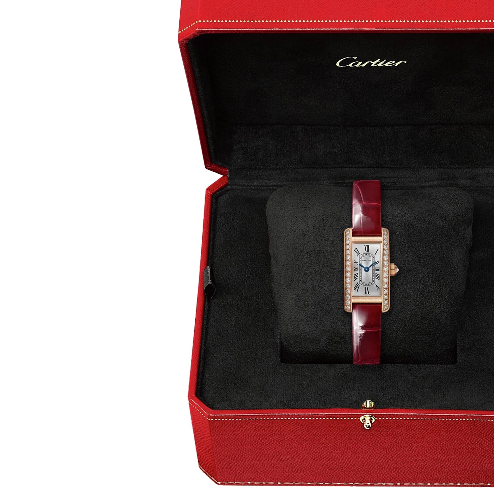 Cartier Tank Americaine WJTA0041 Rose Gold Quartz Silver Watch | 15.5mm - Image 3