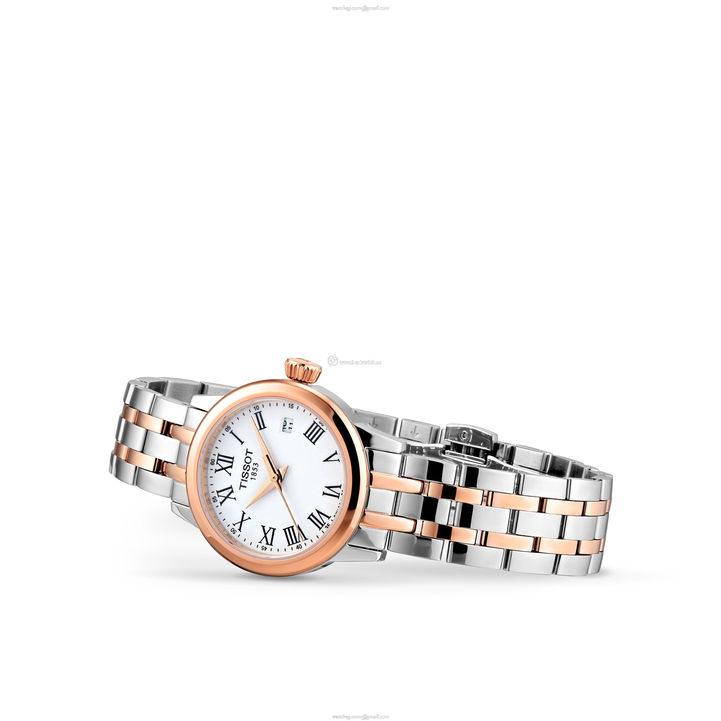 Tissot T-Classic Ladies Watch - Silver Dial & Rose Gold - 28mm Quartz - Image 2