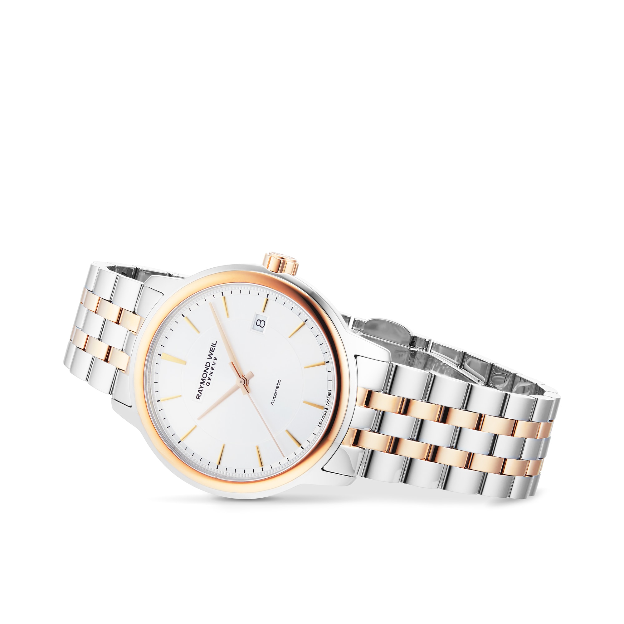Raymond Weil Maestro Automatic Watch - 40mm Silver Dial | Rose Gold & Steel - Image 4