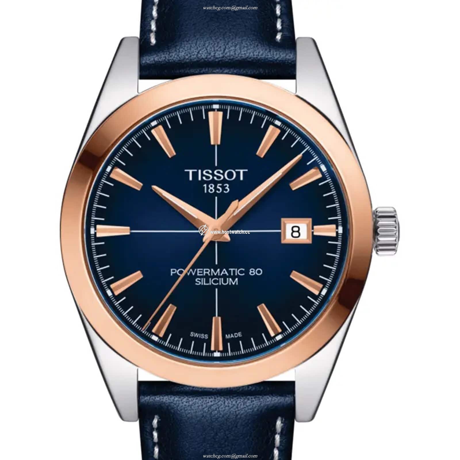 Tissot T-Classic Gentleman | 40mm Blue Dial | Stainless Steel & Leather | Quartz - Image 2