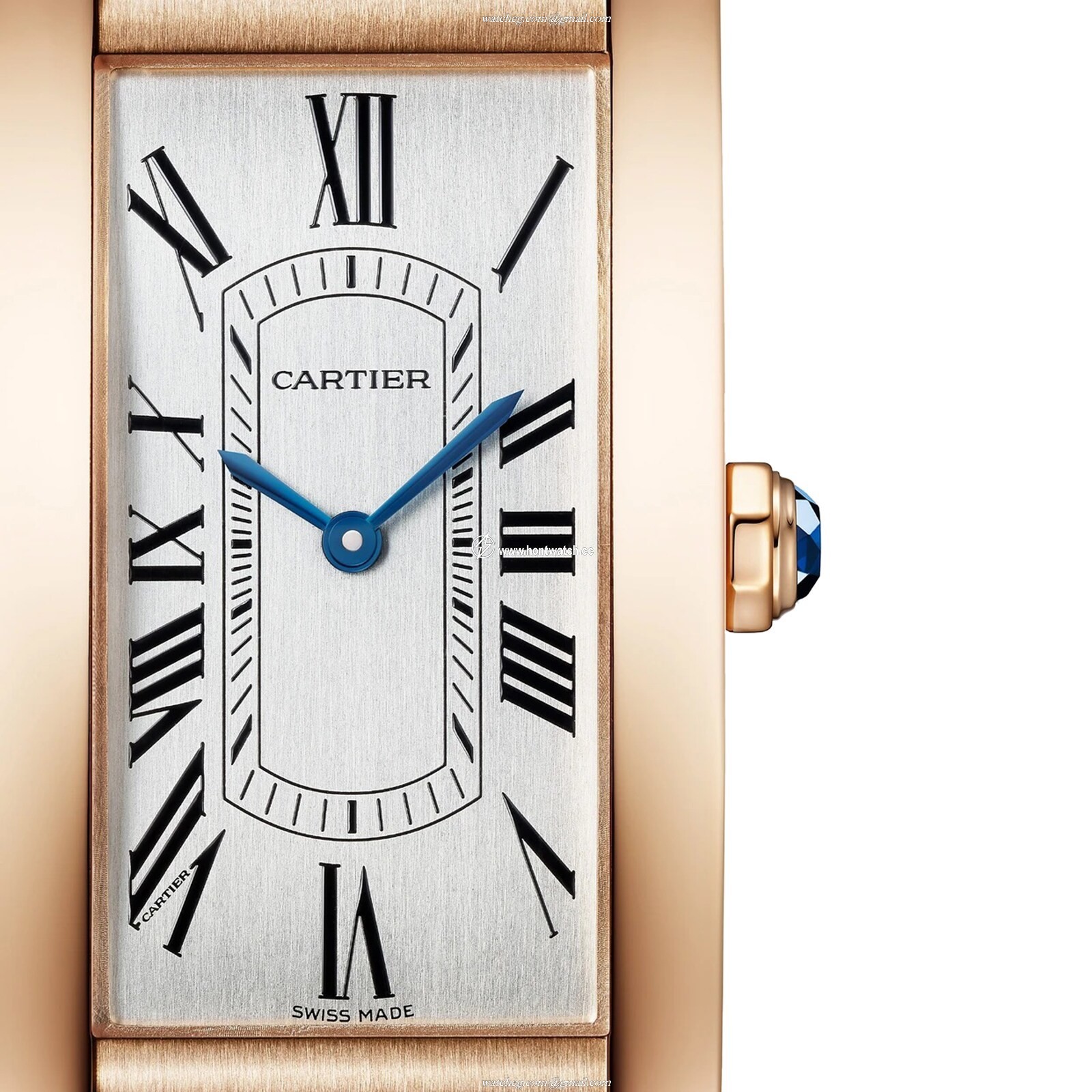 Cartier Tank Americaine WGTA0134 Rose Gold Automatic Silver Watch - Image 2
