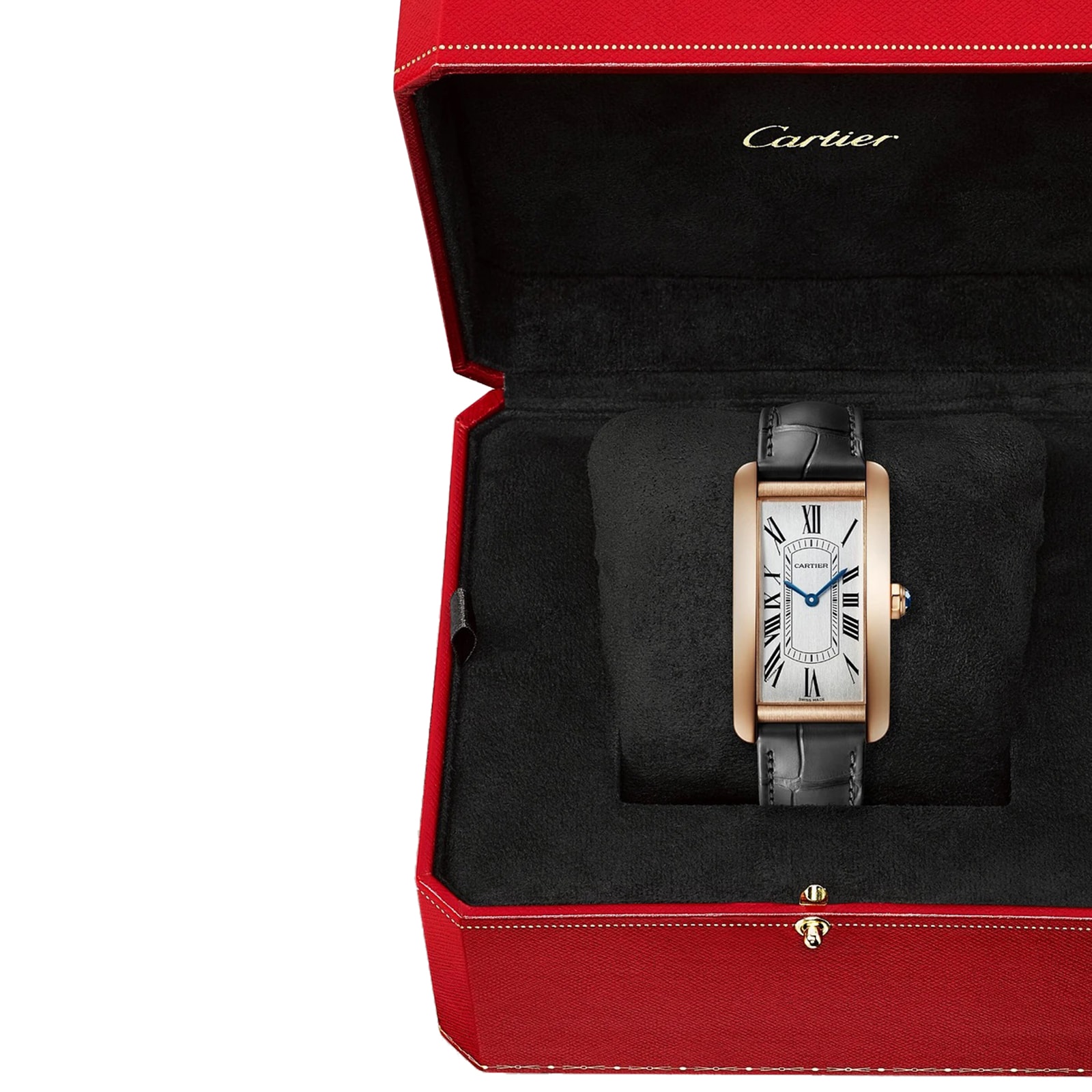 Cartier Tank Americaine WGTA0134 Rose Gold Automatic Silver Watch - Image 3