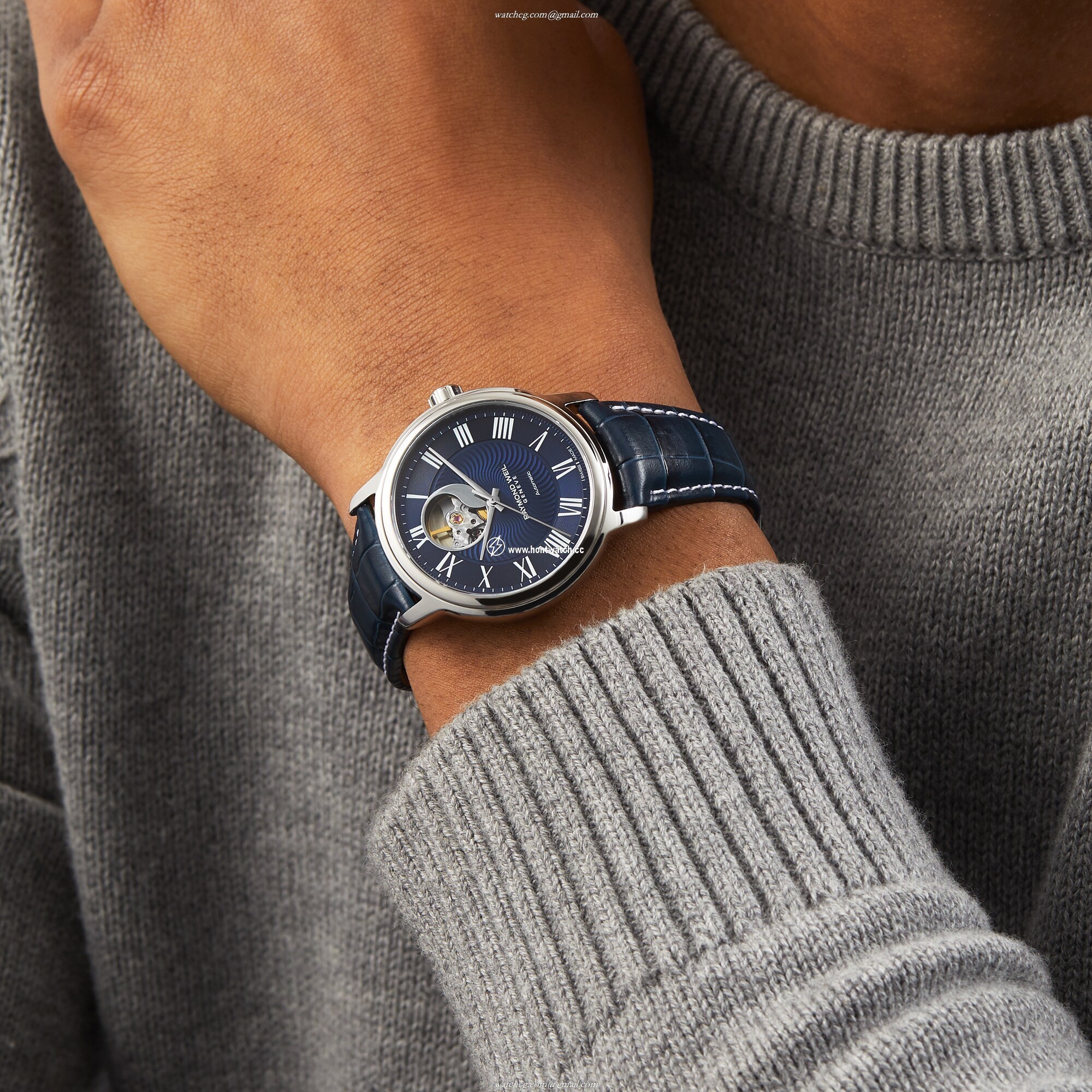 Raymond Weil Maestro Automatic Blue Watch - 40mm Stainless Steel - Image 2