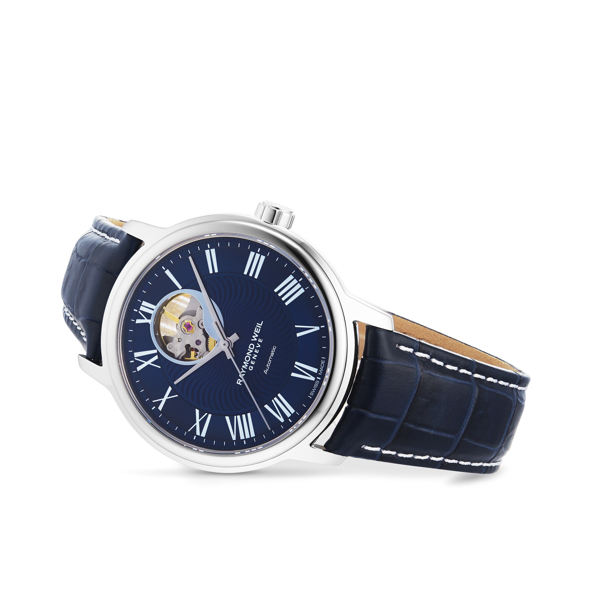 Raymond Weil Maestro Automatic Blue Watch - 40mm Stainless Steel - Image 3