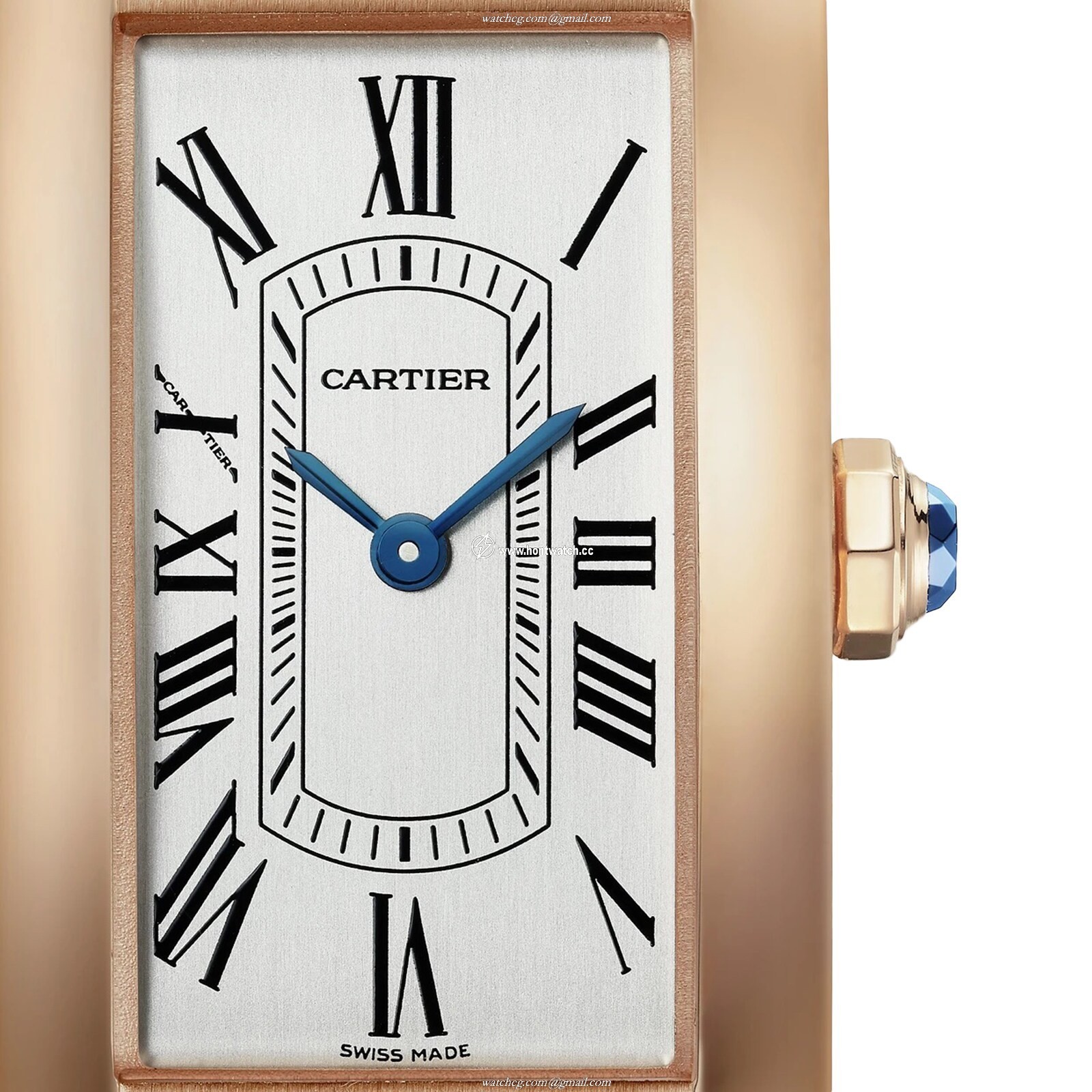 Cartier Tank Americaine WGTA0133 - Rose Gold Quartz Watch - Silver Dial - Image 2
