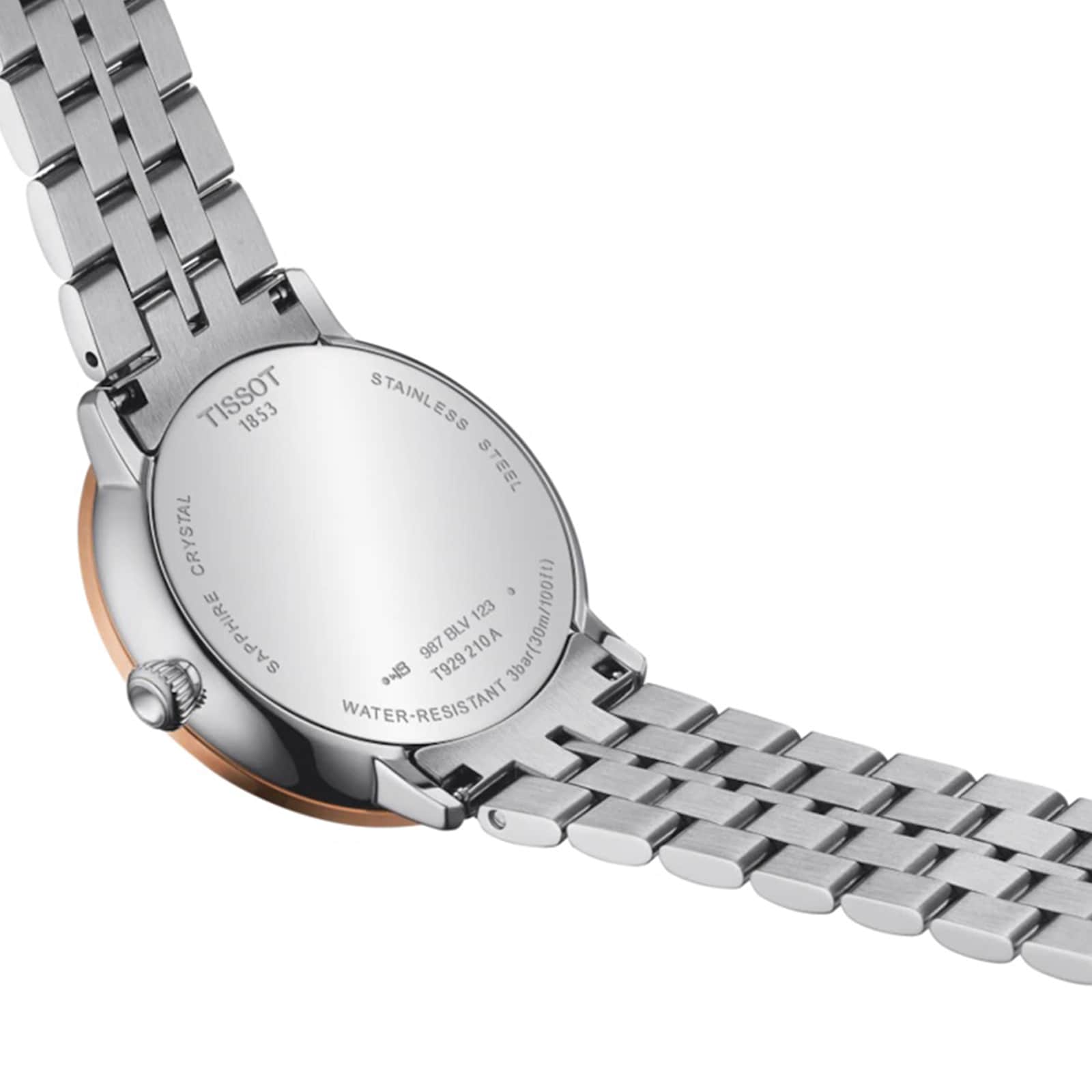 Tissot T-Gold Blue Dial Watch - 33mm Stainless Steel & Rose Gold - Quartz - Image 3