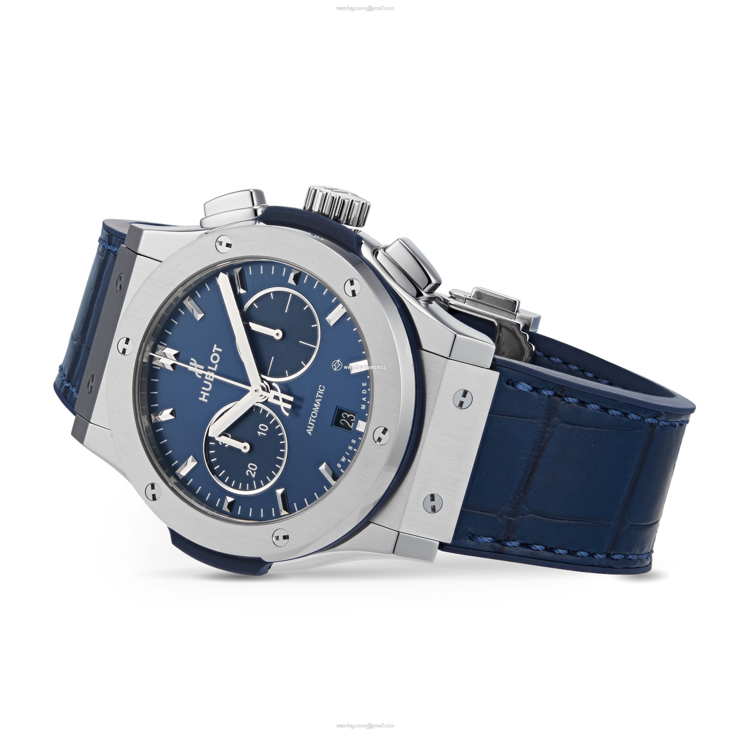Hublot Classic Fusion 42mm Titanium Automatic Blue Watch | Replica - Image 2