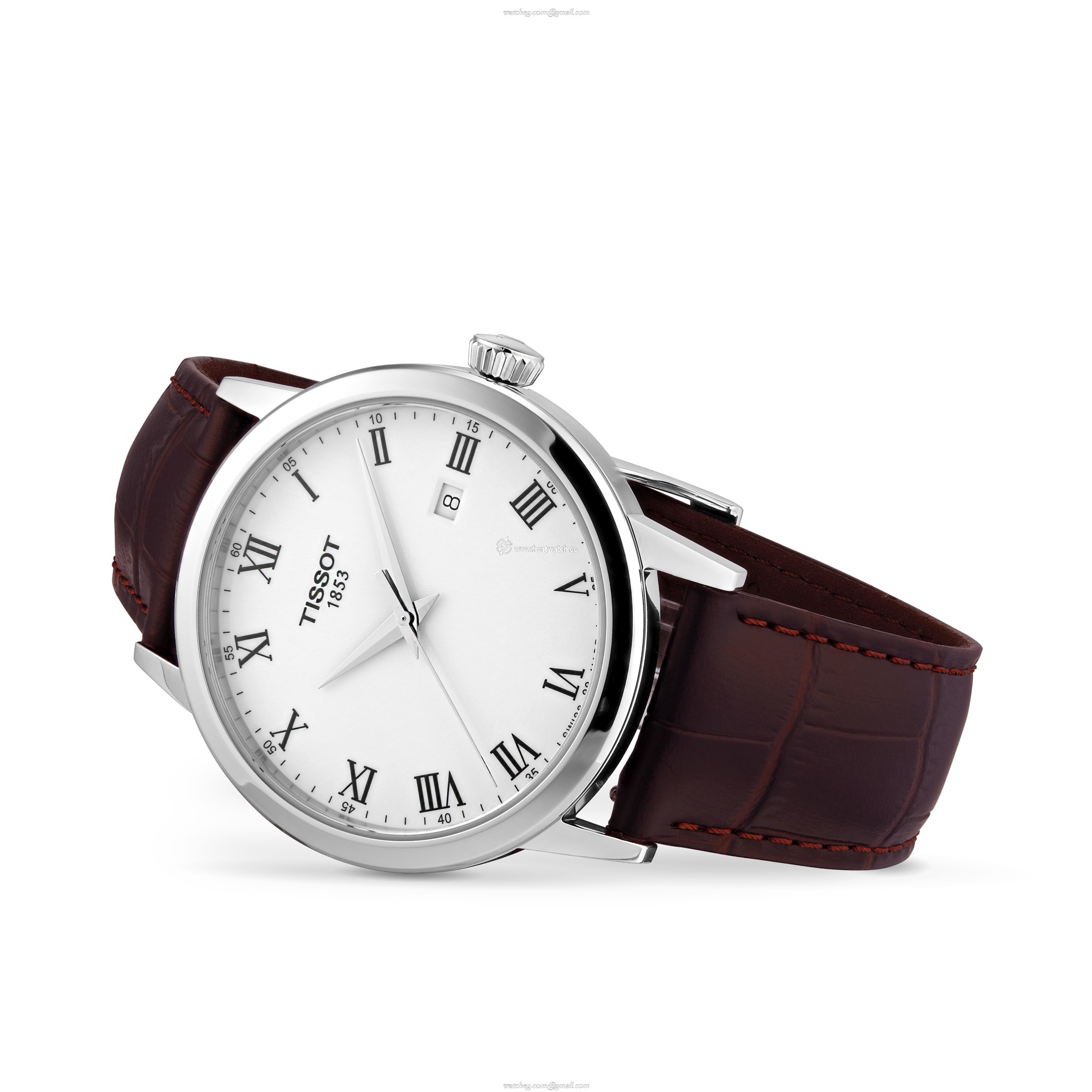 Tissot T-Classic Silver Dial 42mm Stainless Steel Watch - Quartz Roman Numerals - Image 2