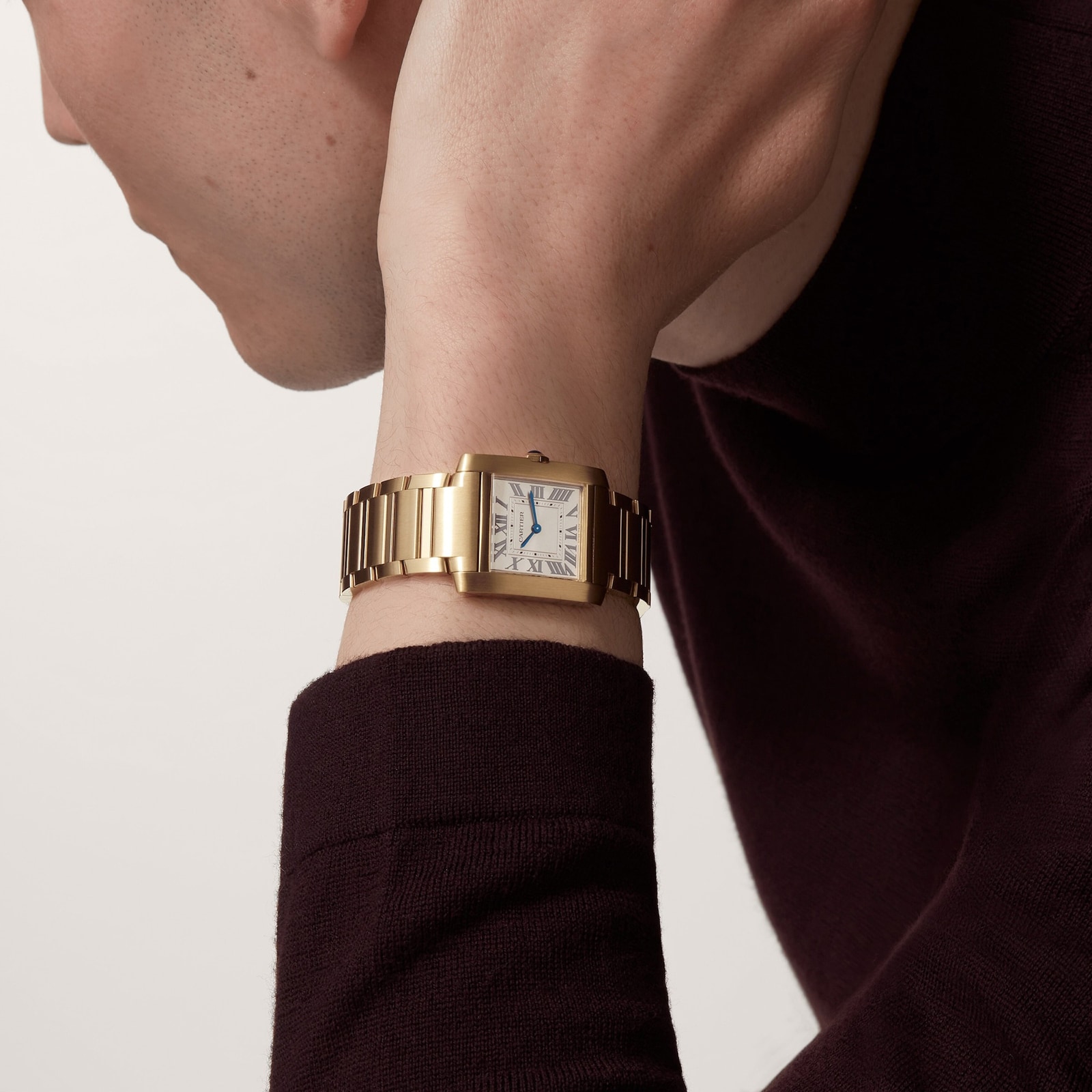 Cartier Tank Francaise WGTA0113 - 27mm Yellow Gold Quartz Watch | Champagne Dial - Image 4