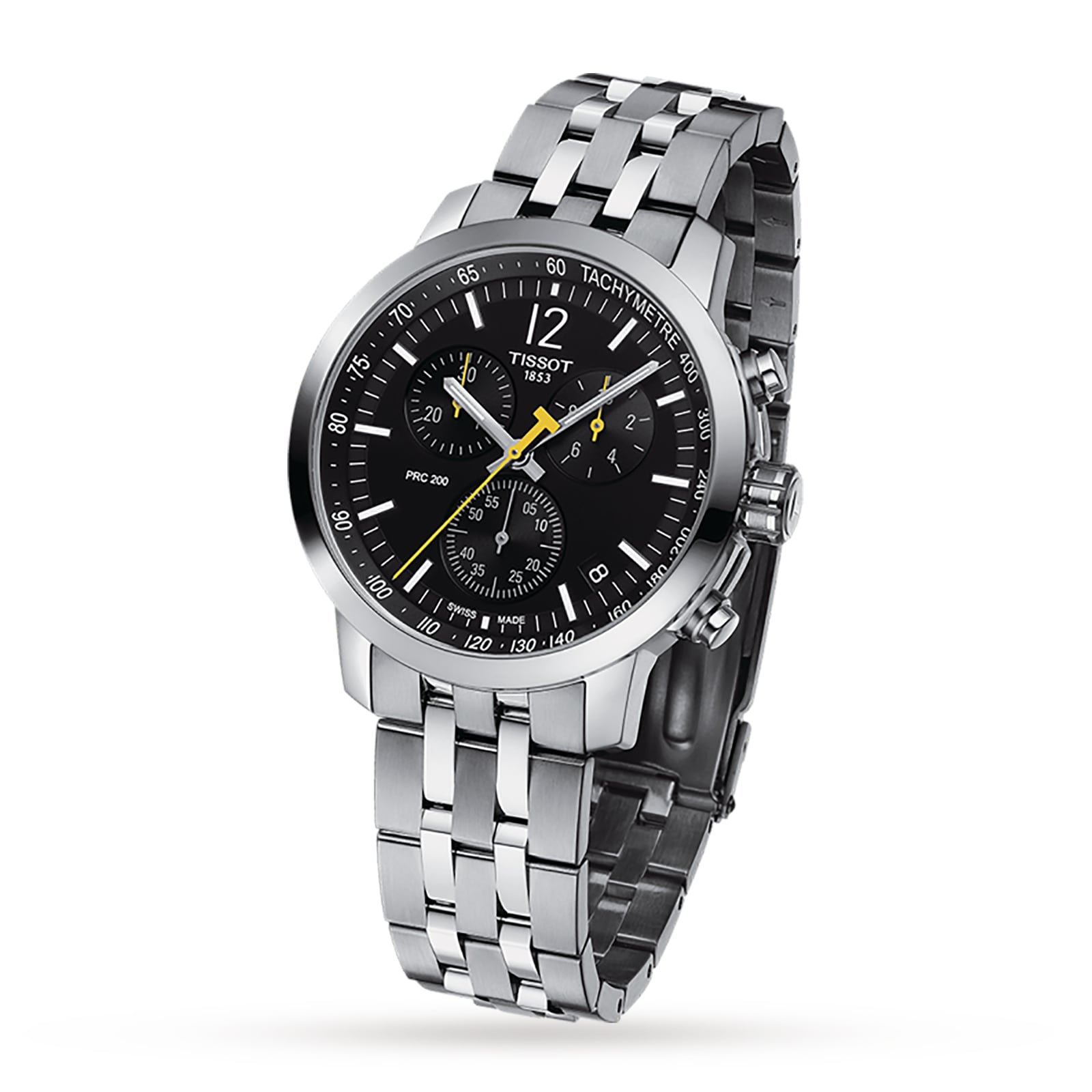 Tissot PRC 200 Black Dial Quartz Watch - 43.5mm Stainless Steel - 200M Water Resistant - Image 3