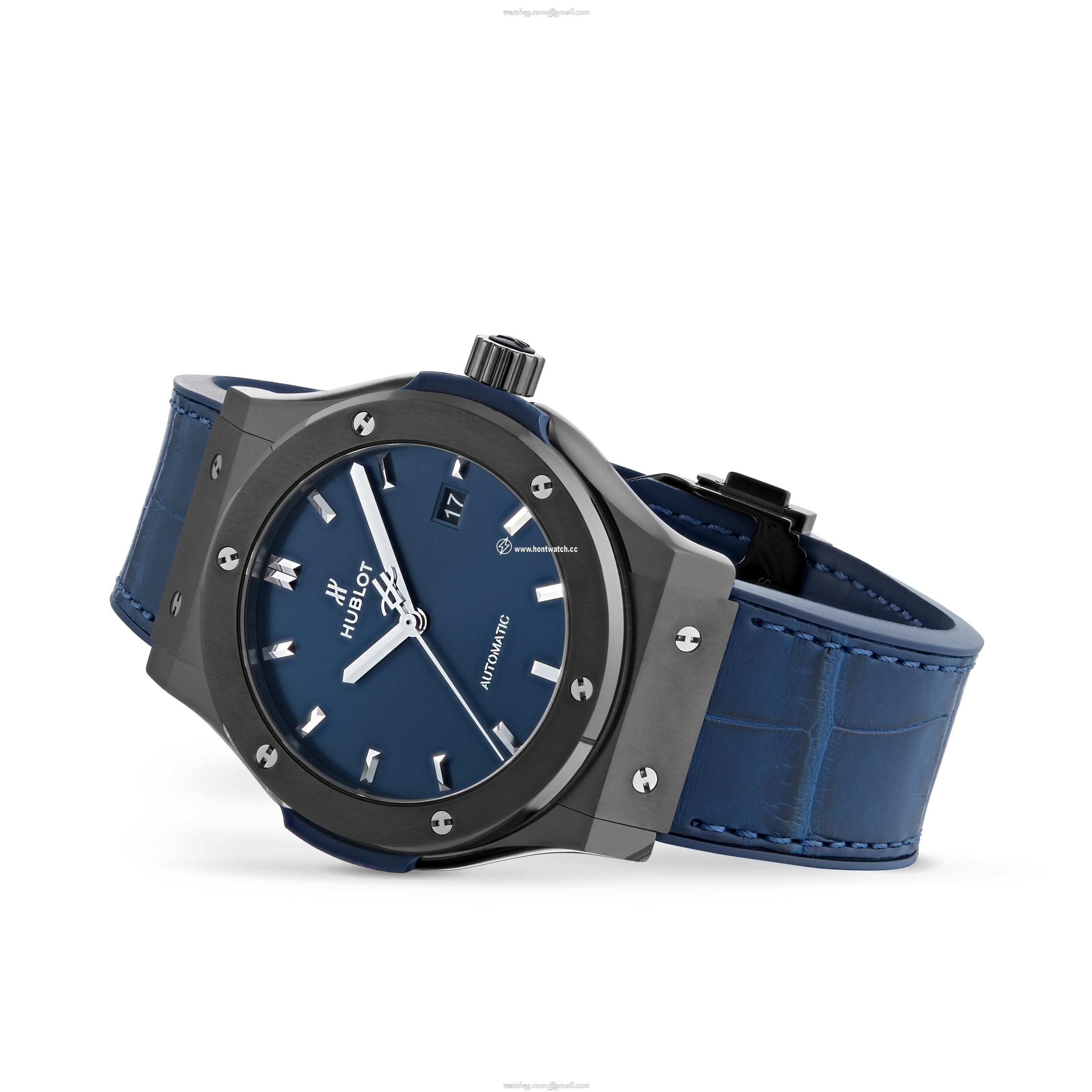 Hublot Classic Fusion 42mm Ceramic Automatic Blue Dial Watch | Replica - Image 2