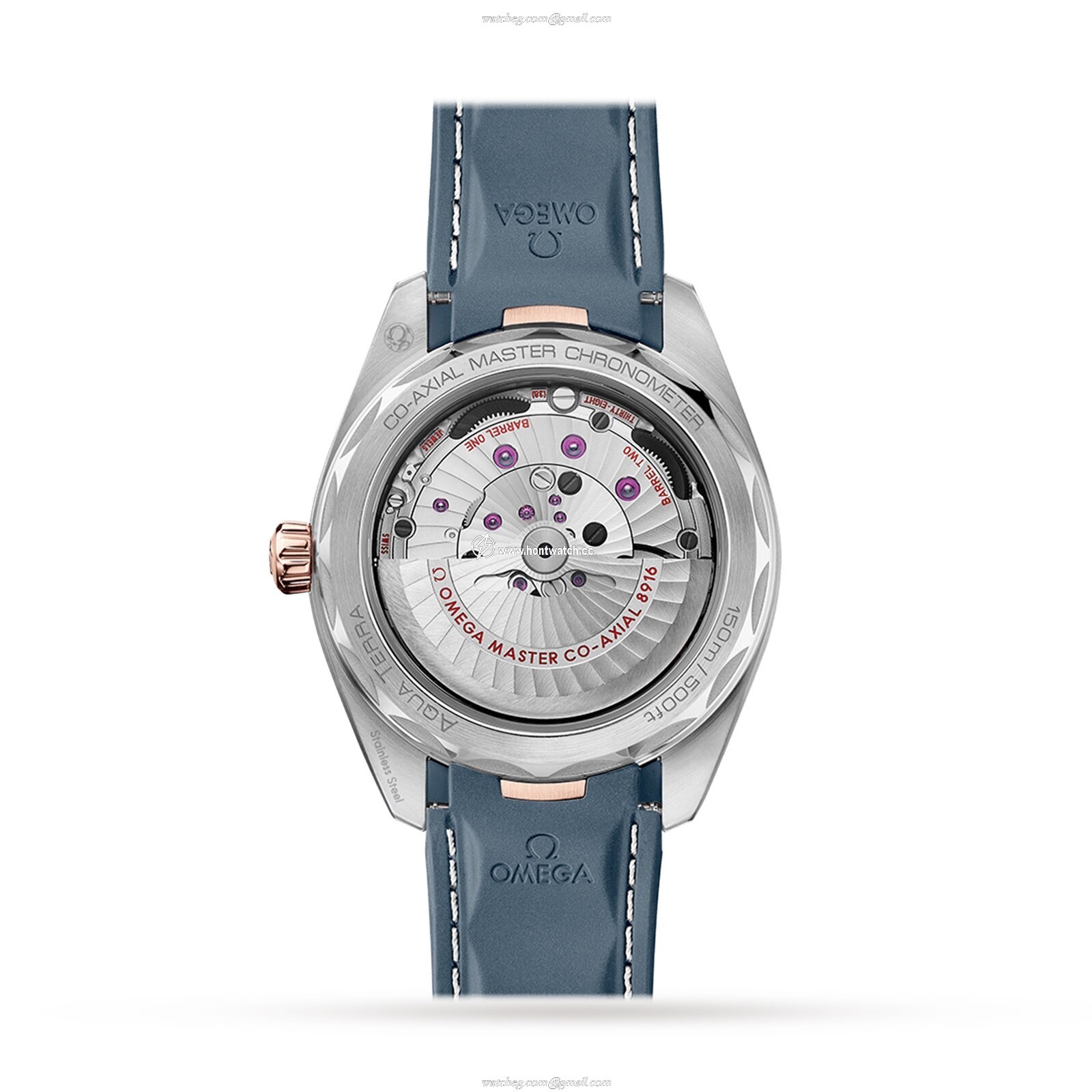 Omega Seamaster Aqua Terra 41mm Blue Dial Automatic Watch - Stainless Steel & Rose Gold - Image 2