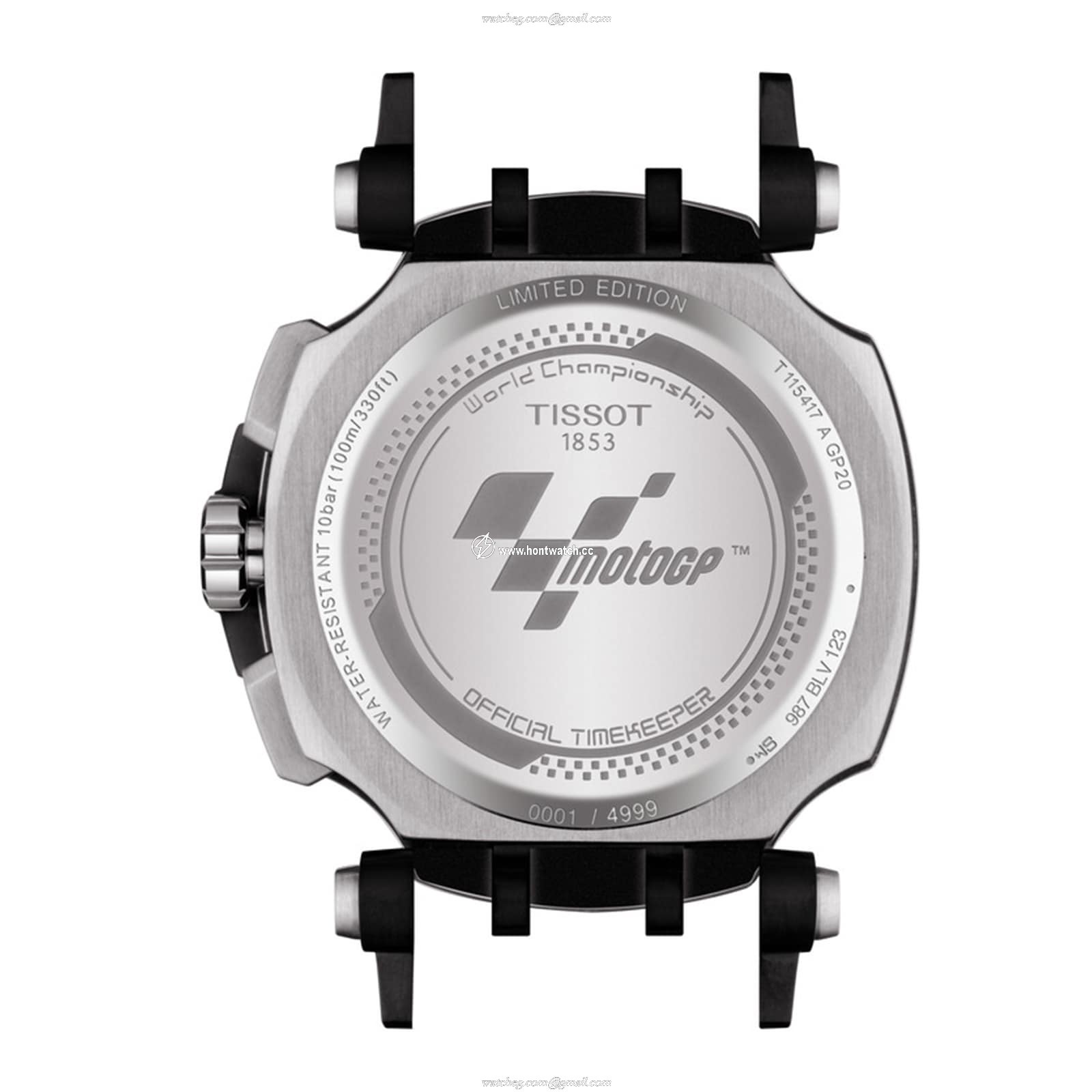 Tissot T-Sport Quartz Watch - 43mm Black Dial - Stainless Steel & Leather - Image 2