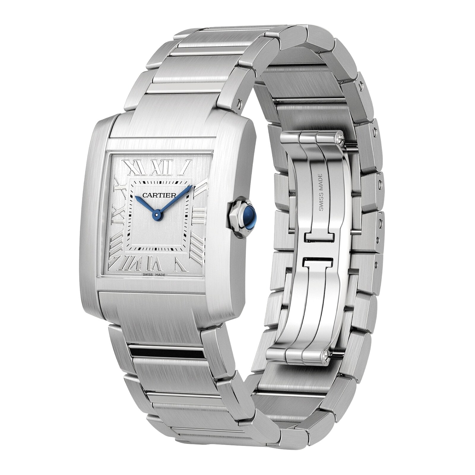 Cartier Tank Francaise WSTA0074 Steel Quartz Watch - Silver Dial 27mm - Image 3