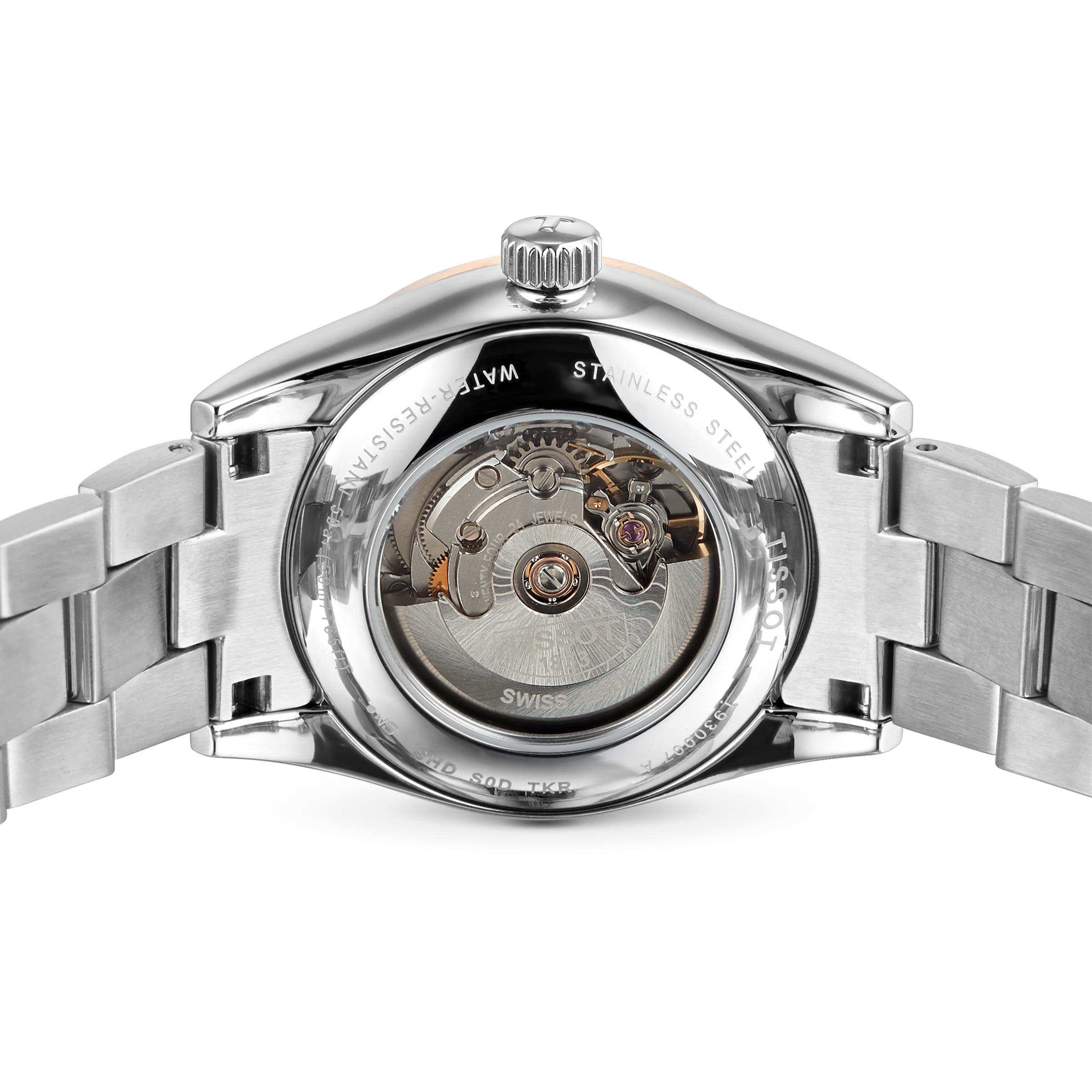 Tissot T-My Lady Automatic Watch - 29mm Silver Dial - Stainless Steel & Gold - Image 4