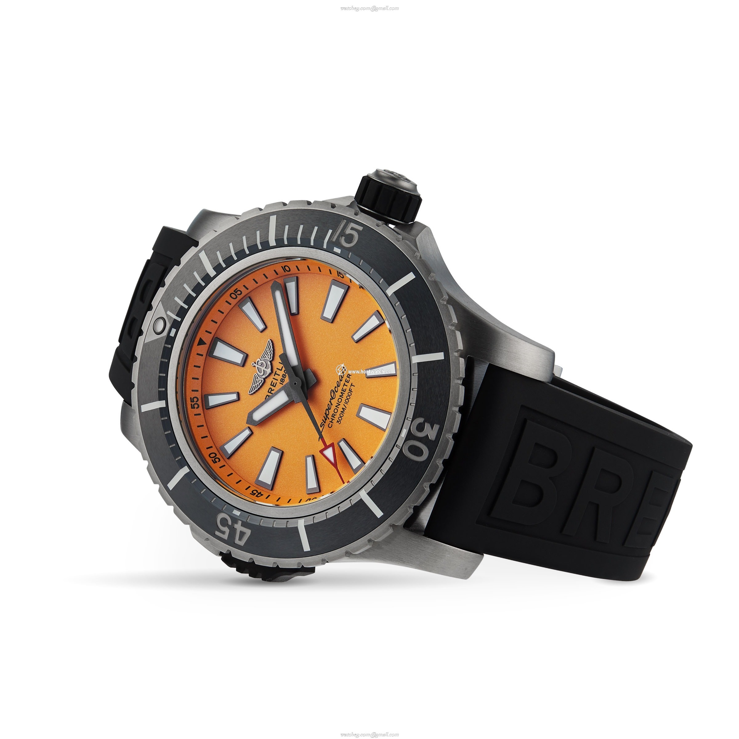 Breitling Superocean Automatic 48mm Titanium Watch - Yellow Dial & Rubber Strap - Image 2