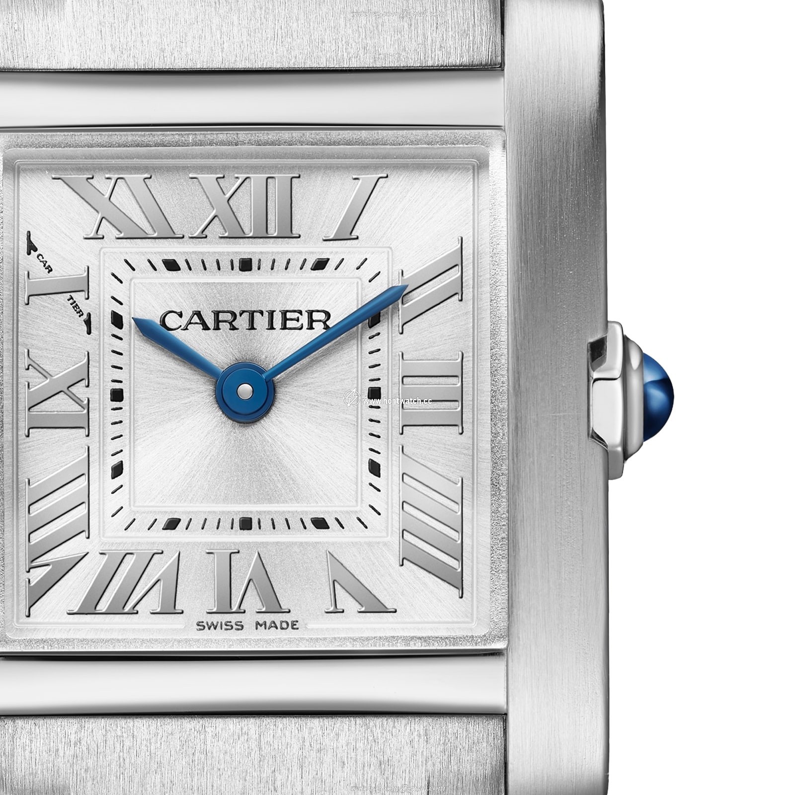 Cartier Tank Francaise WSTA0065 Steel Quartz Watch - Silver Dial & Roman Numerals - Image 2