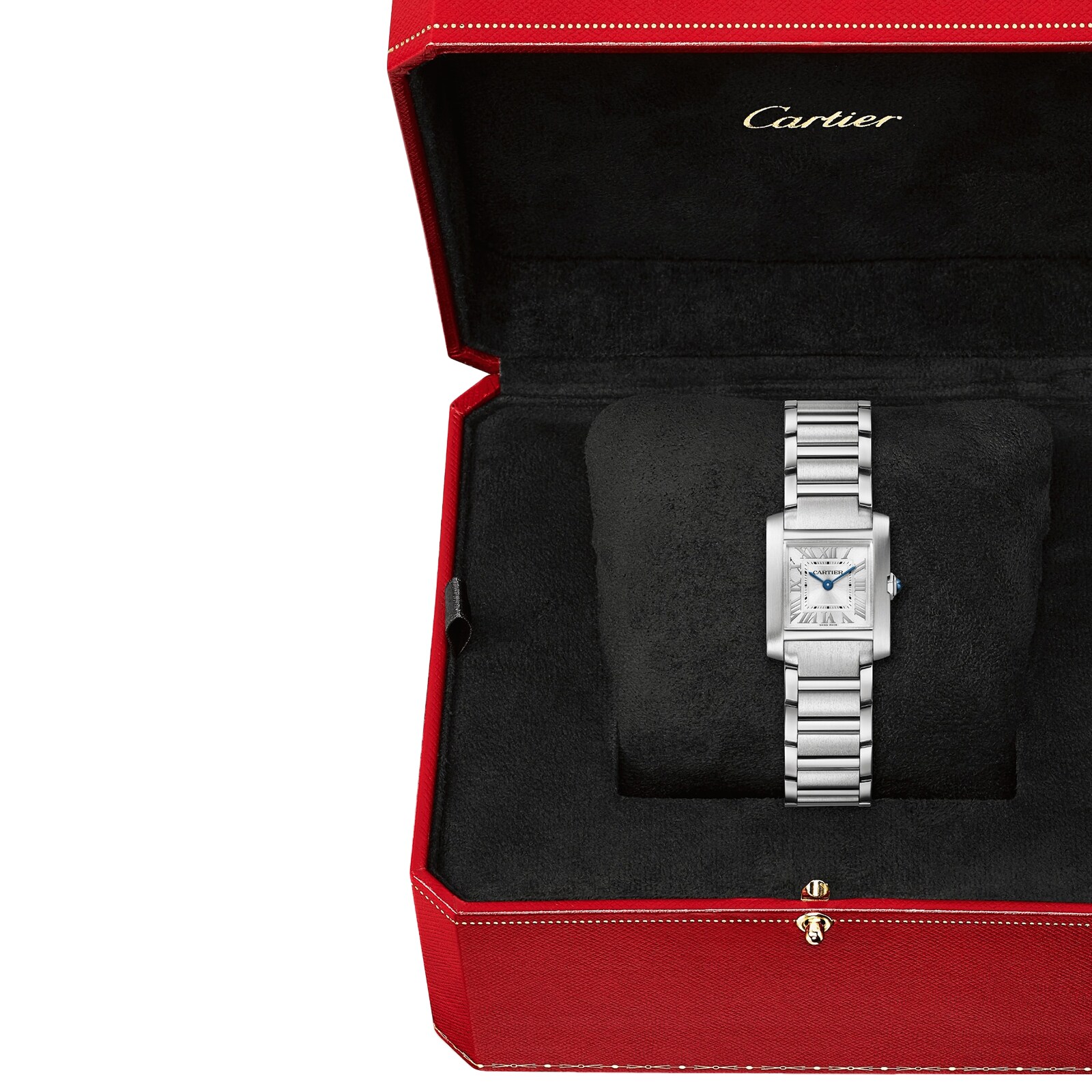 Cartier Tank Francaise WSTA0065 Steel Quartz Watch - Silver Dial & Roman Numerals - Image 3