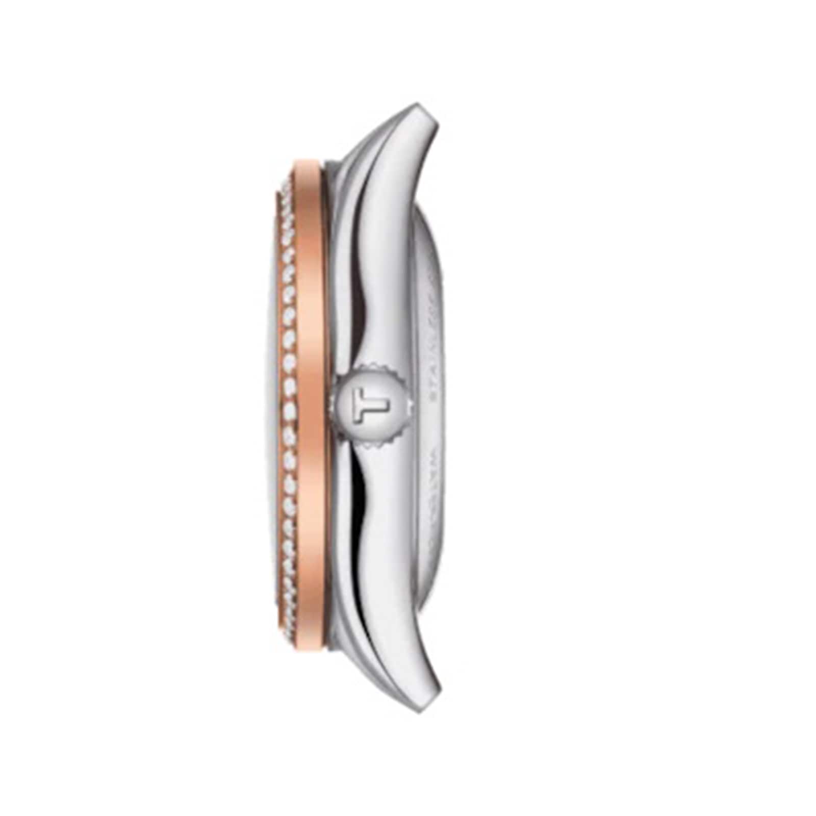 Tissot T-Gold T9300074103100 | 29mm Automatic Watch | Silver Dial & Rose Gold - Image 3