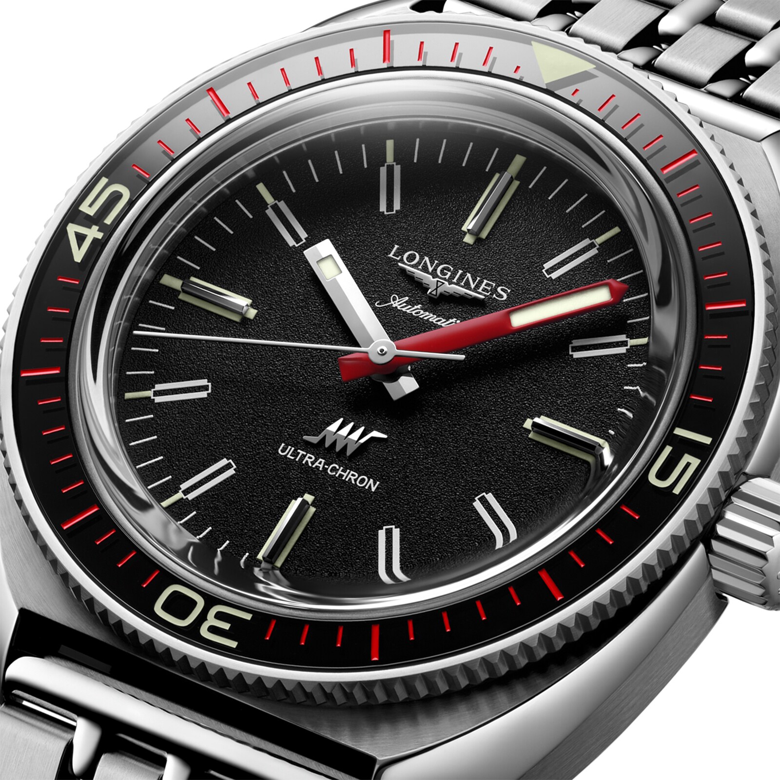 Longines Ultra-Chron L28364529 | 43mm Automatic Black Dial | Stainless Steel - Image 3