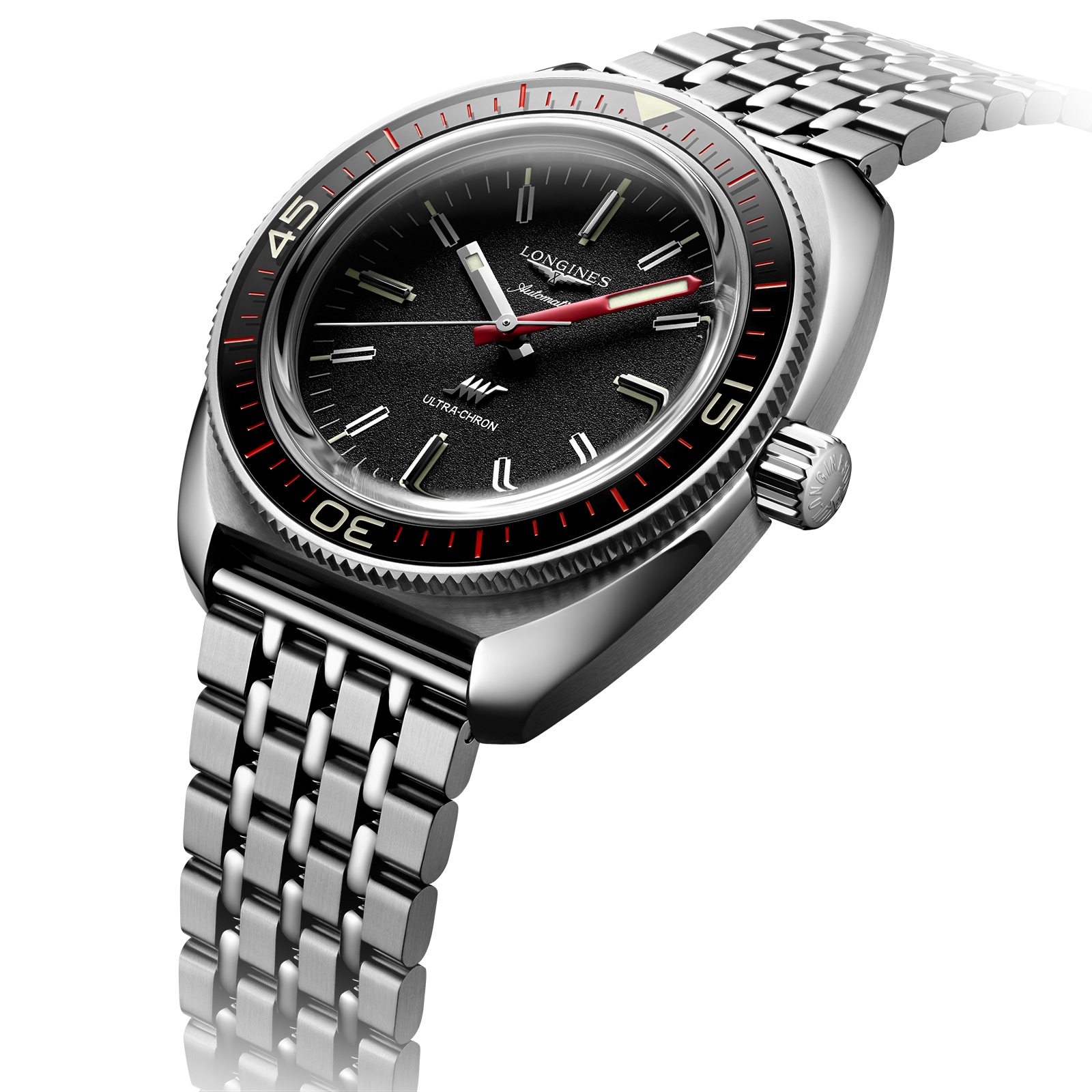 Longines Ultra-Chron L28364529 | 43mm Automatic Black Dial | Stainless Steel - Image 4