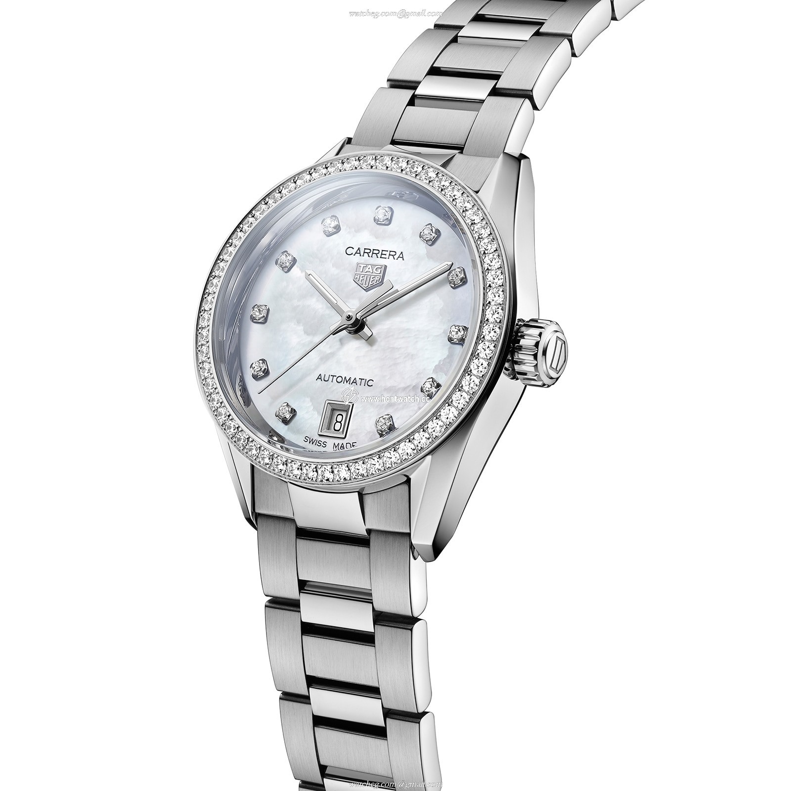 TAG Heuer Carrera WBN2414.BA0621 - 29mm Automatic Watch - Mother of Pearl Dial - Image 2