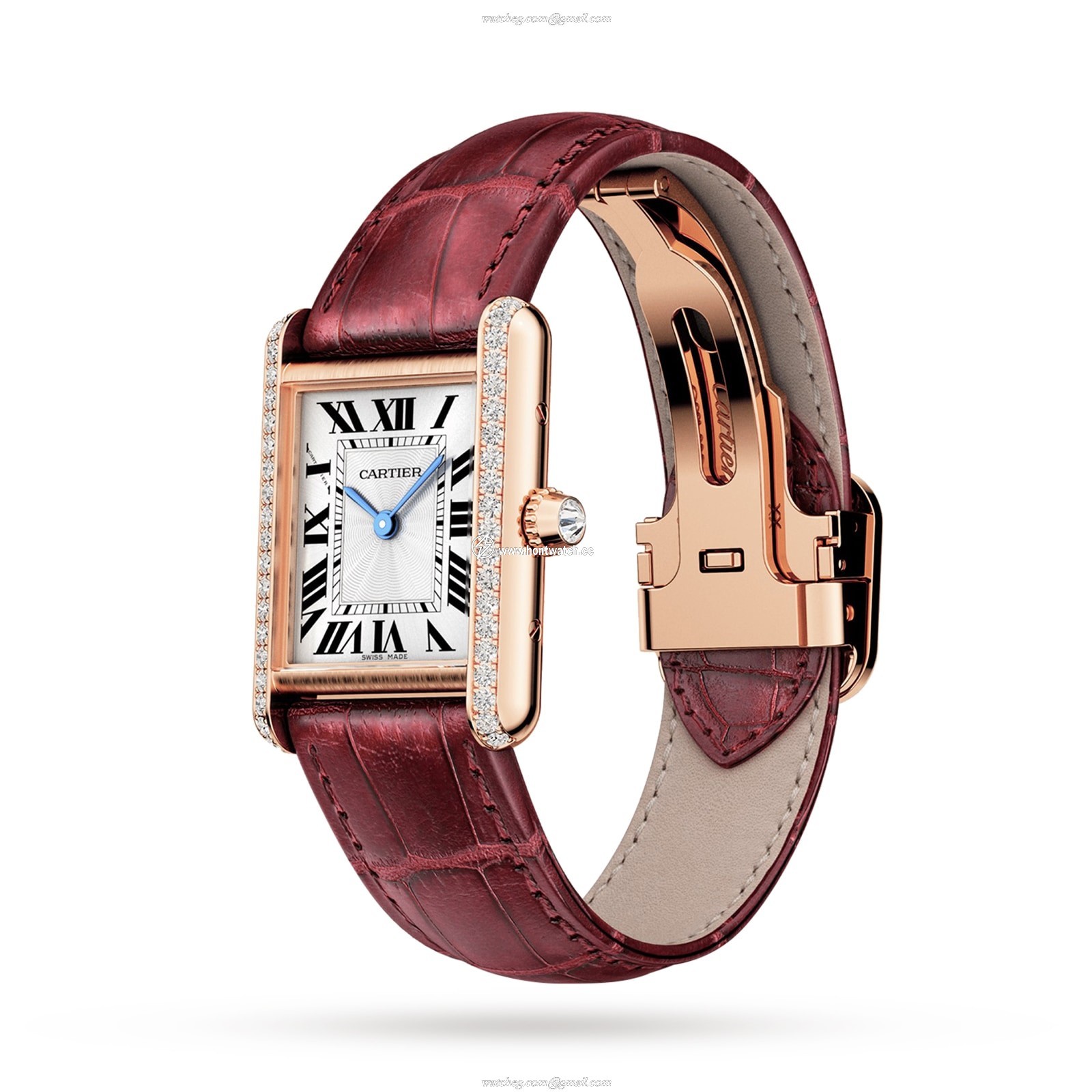 Cartier Tank Louis Cartier WJTA0037 - Rose Gold Manual Winding - 22mm Silver Dial - Image 2