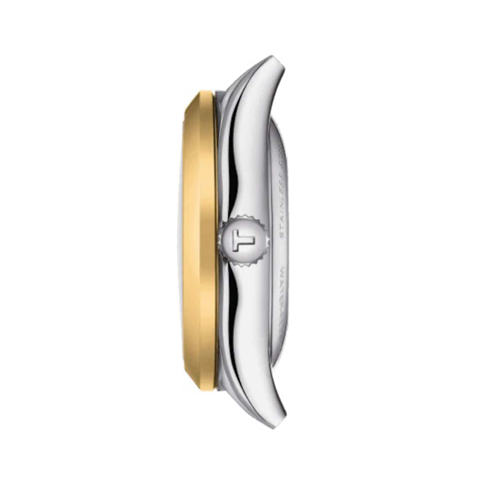 Tissot T-Gold Automatic Watch | 29mm Blue Dial | Stainless Steel & 18K Gold - Image 4