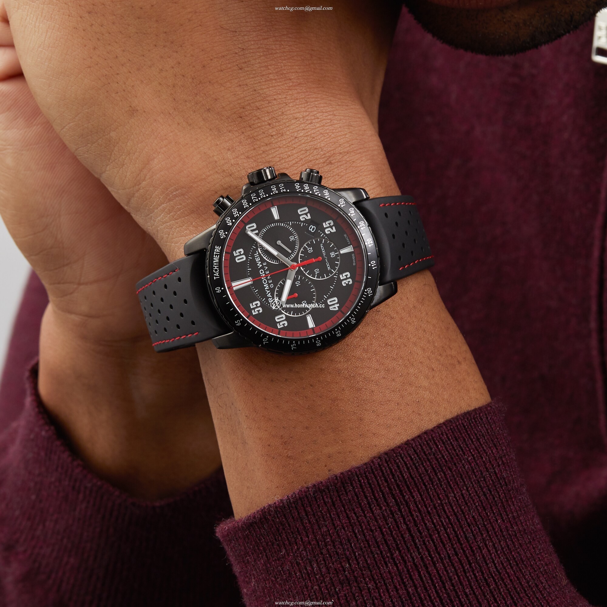 Raymond Weil Tango 8570-BKR-05240 | Black Chronograph | 43mm Quartz Watch - Image 2