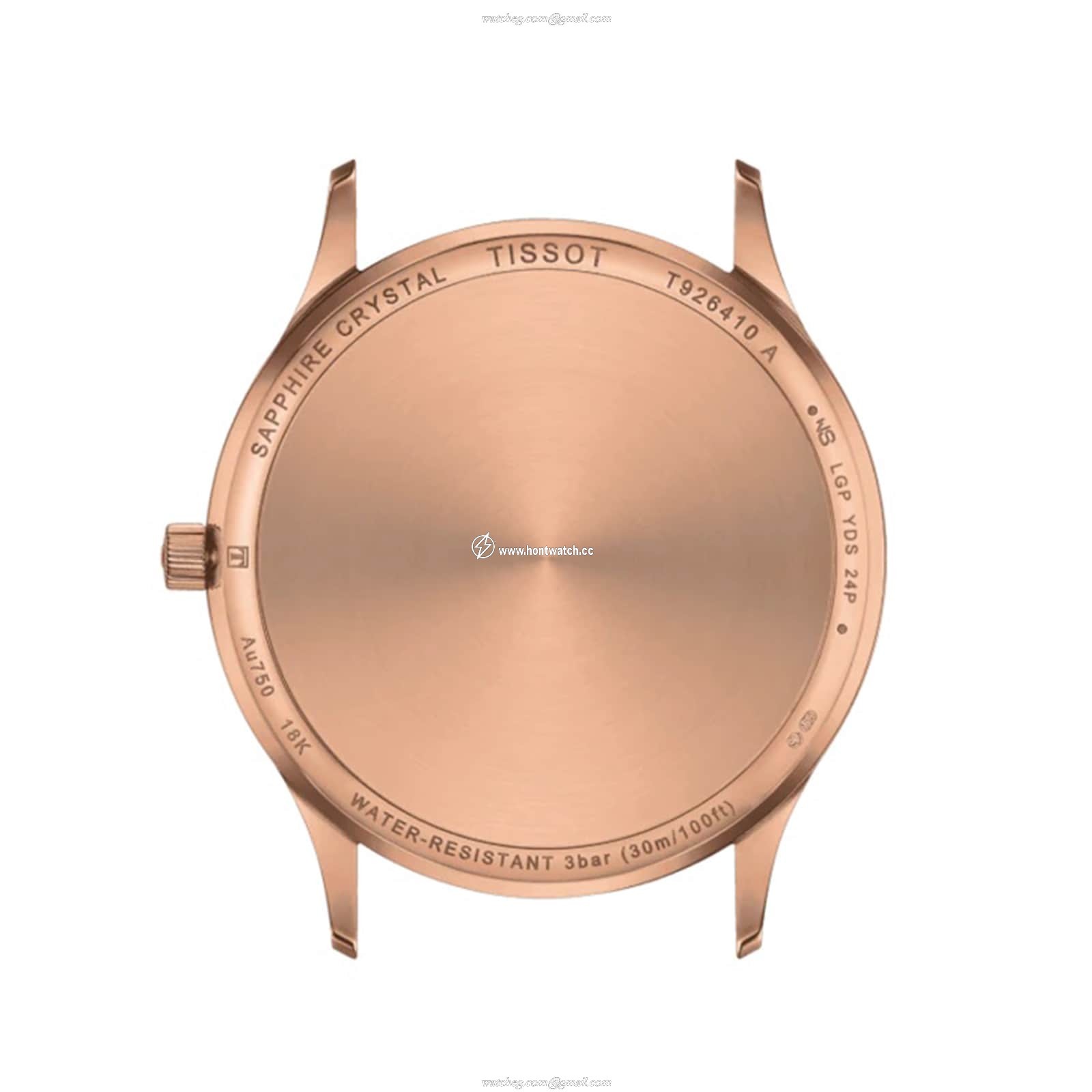 Tissot T-Gold 18ct Rose Gold Watch - 40mm Cream Dial Quartz - For Him - Image 2