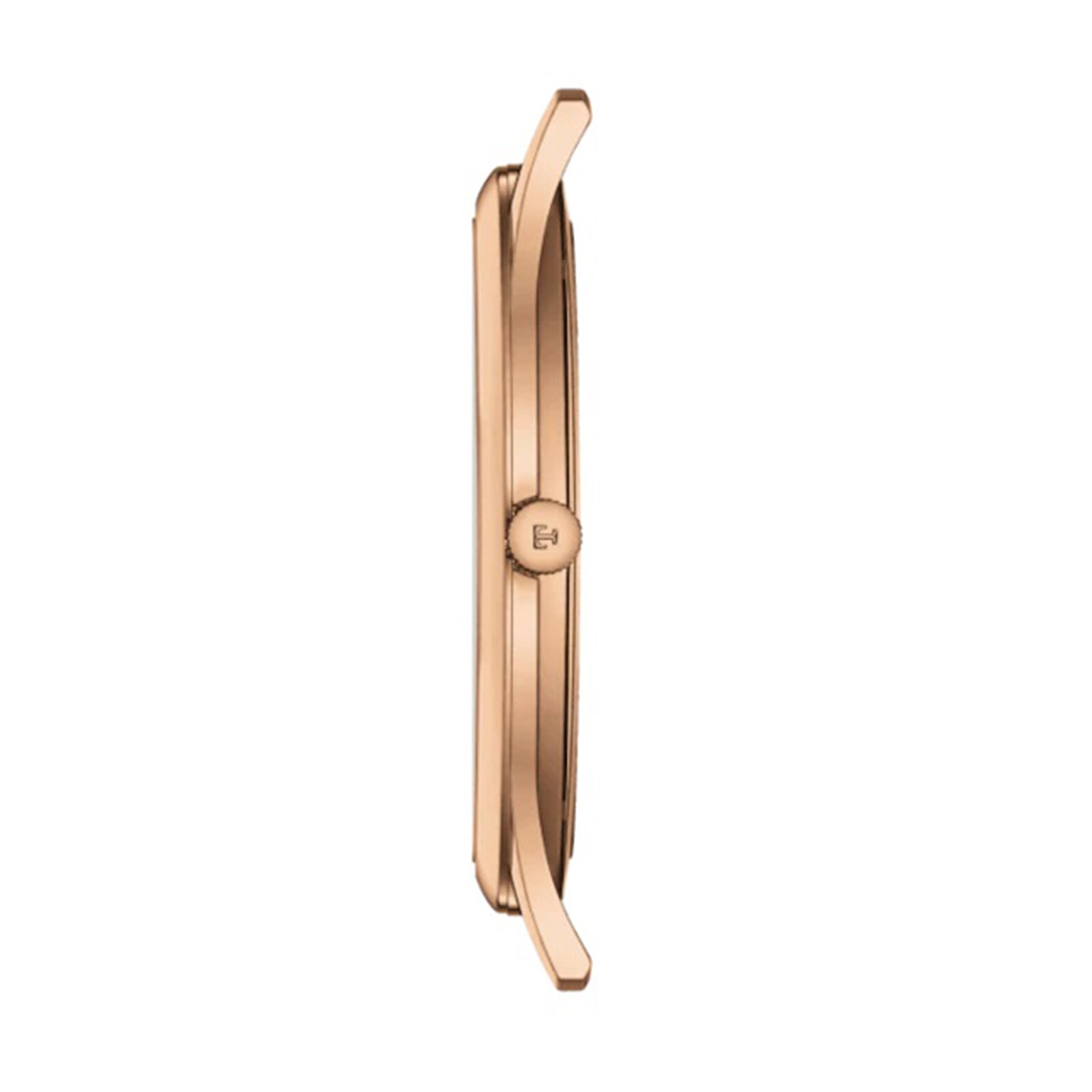 Tissot T-Gold 40mm 18ct Rose Gold Quartz Watch - Black Dial & Calfskin Strap - Image 3