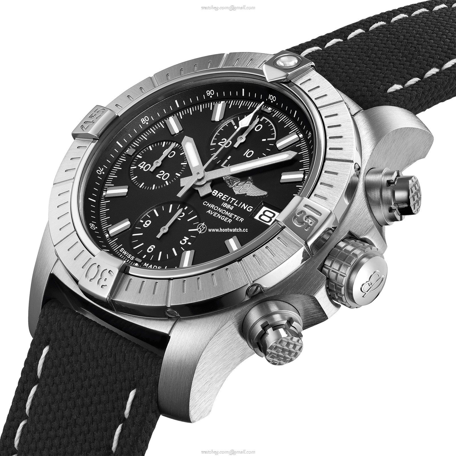 Breitling Avenger A13385101B1X2 | 43mm Stainless Steel Automatic Watch - Black Dial - Image 2