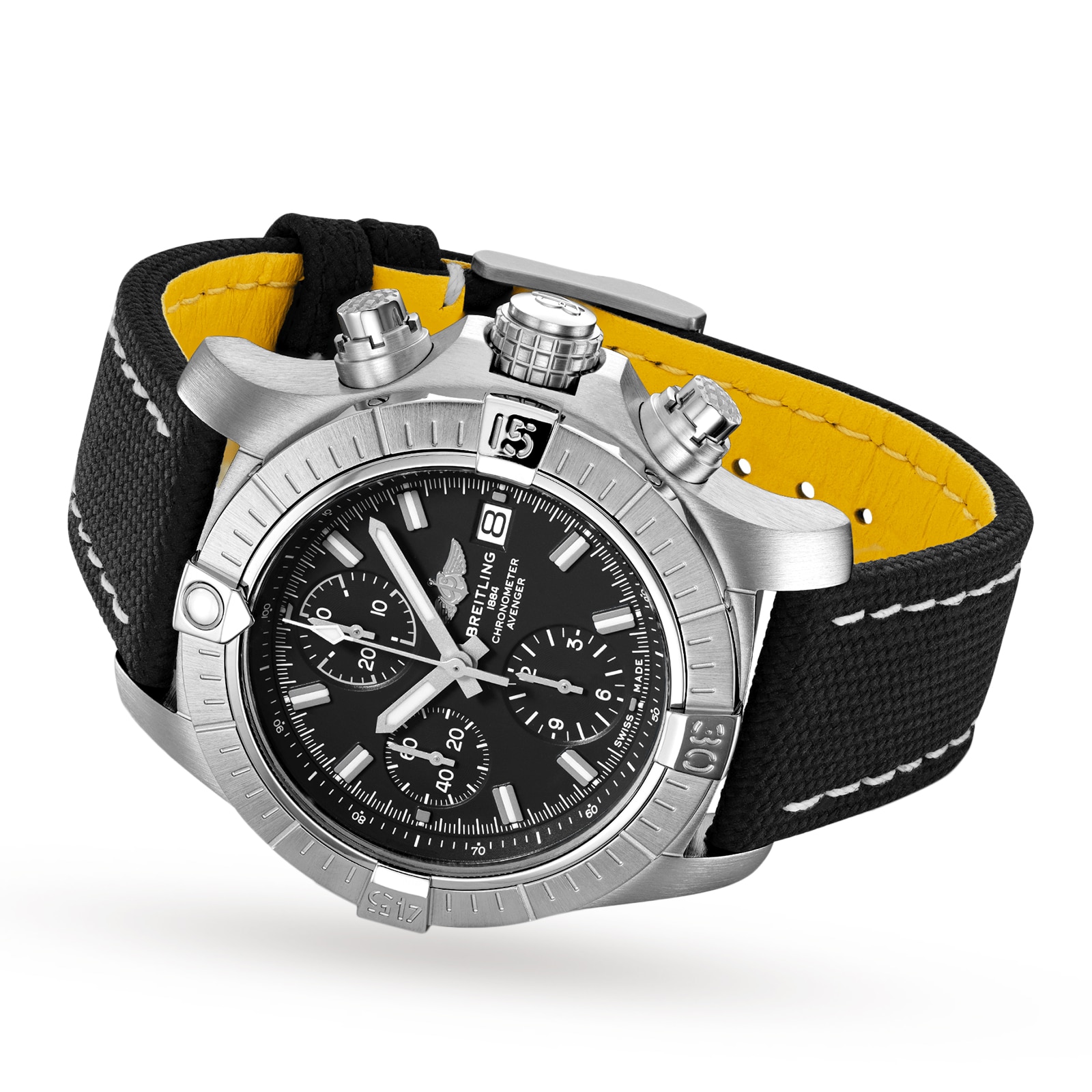 Breitling Avenger A13385101B1X2 | 43mm Stainless Steel Automatic Watch - Black Dial - Image 3
